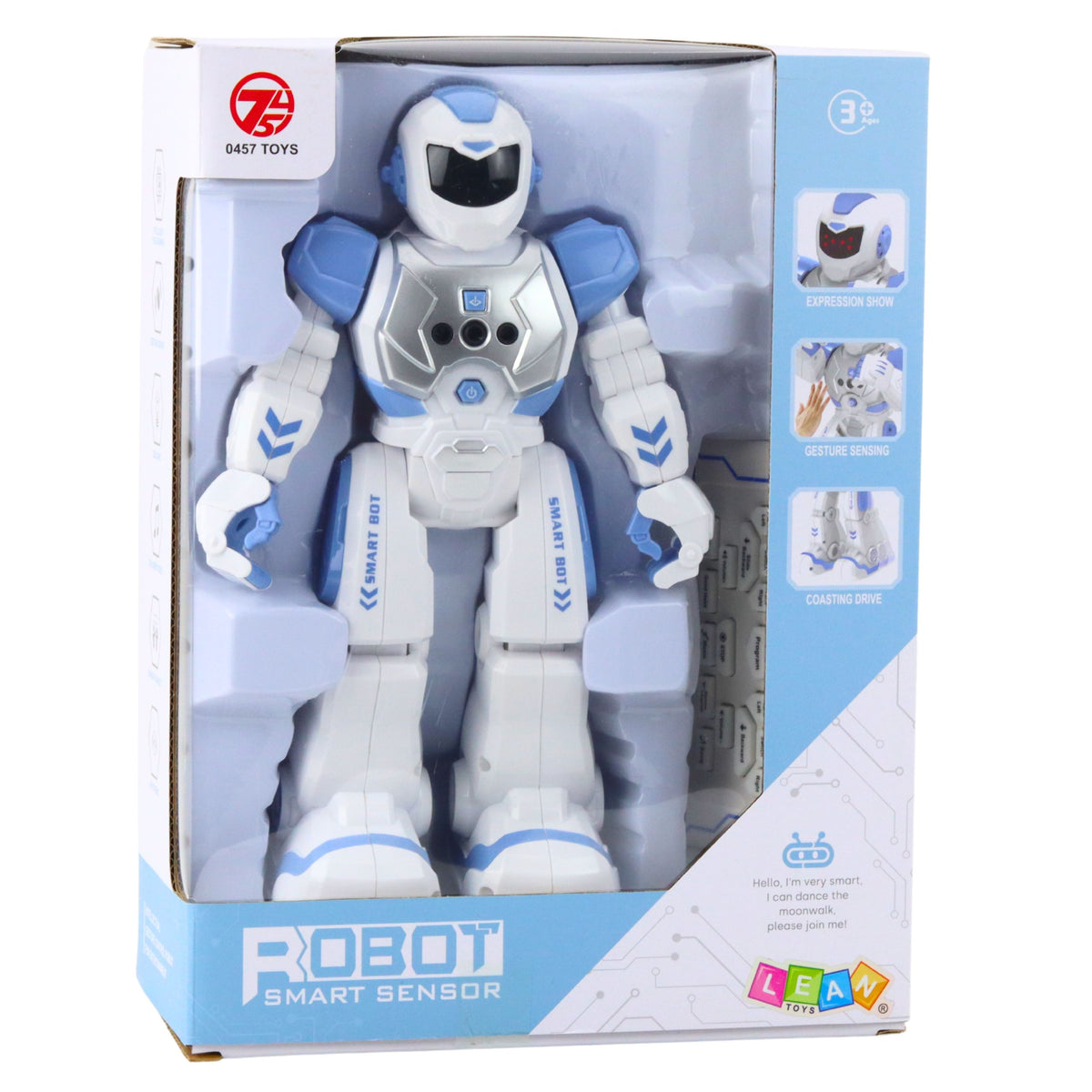 Dálkově ovládaný vzdělávací robot Rc Talking Dancing Lights Blue