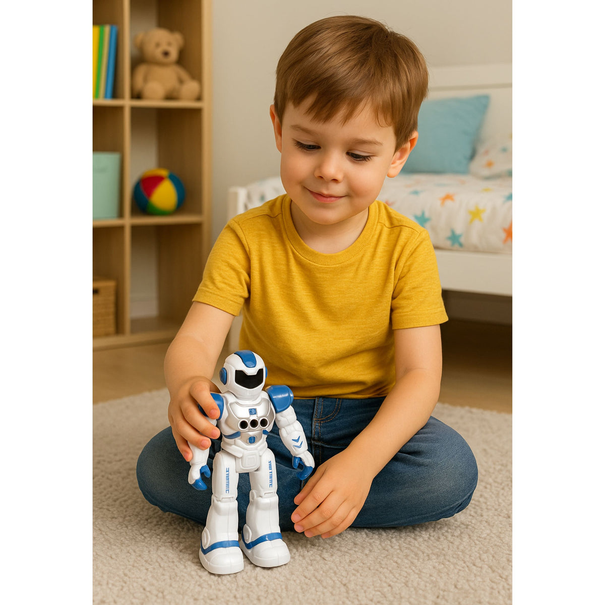 Dálkově ovládaný vzdělávací robot Rc Talking Dancing Lights Blue