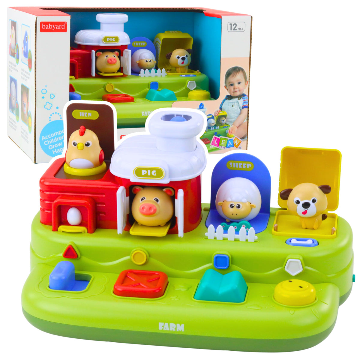 Brinquedo educativo interativo para crianças - Fazenda de animais pop-up