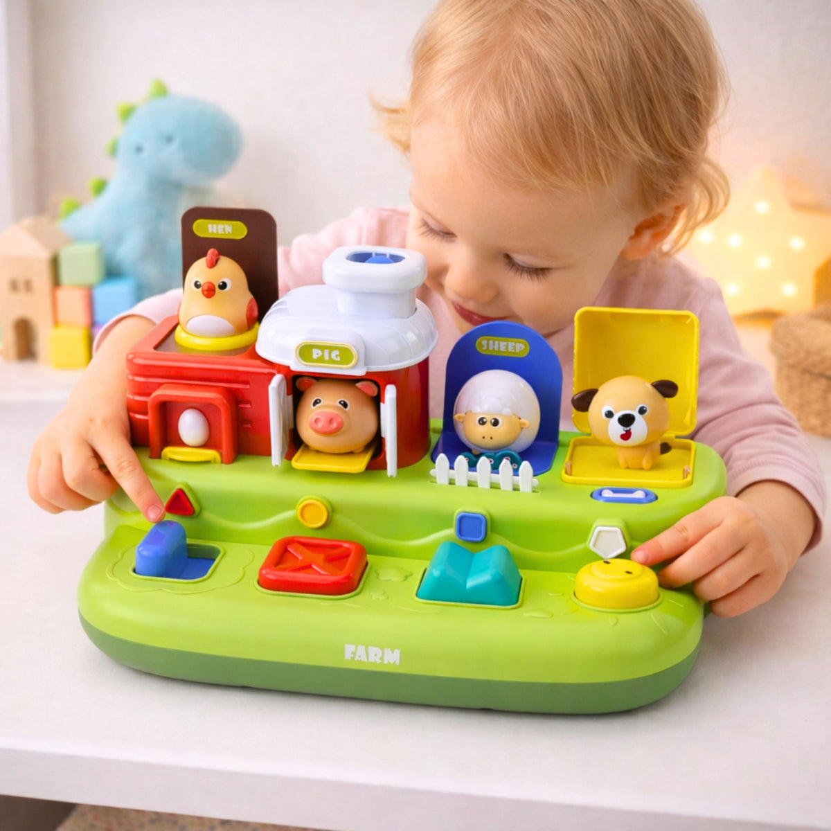 Brinquedo educativo interativo para crianças - Fazenda de animais pop-up
