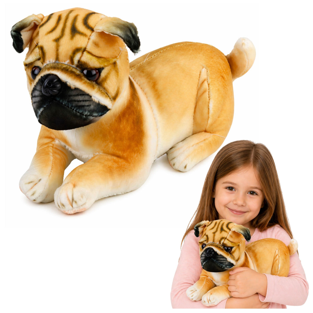 Plush Pug Dog Cuddly Toy Plush Toy Soft Dog 25 Cm