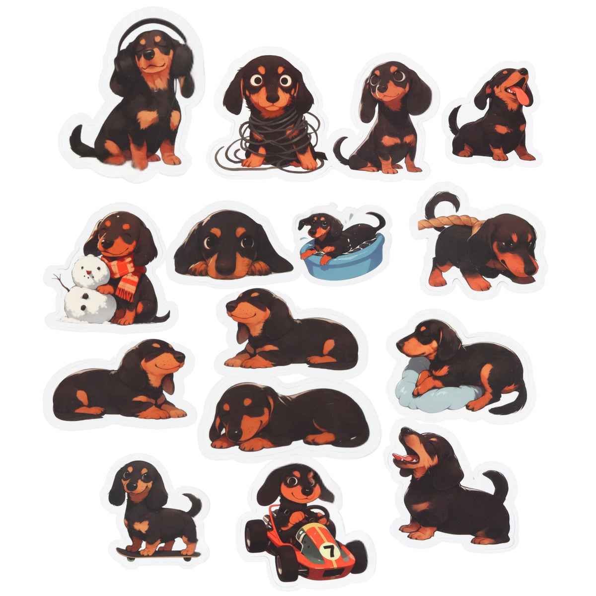 Tacar Greamáin Dachshund Chun Móitífeanna Éagsúla a Mhaisiú 54 ríomhaire.