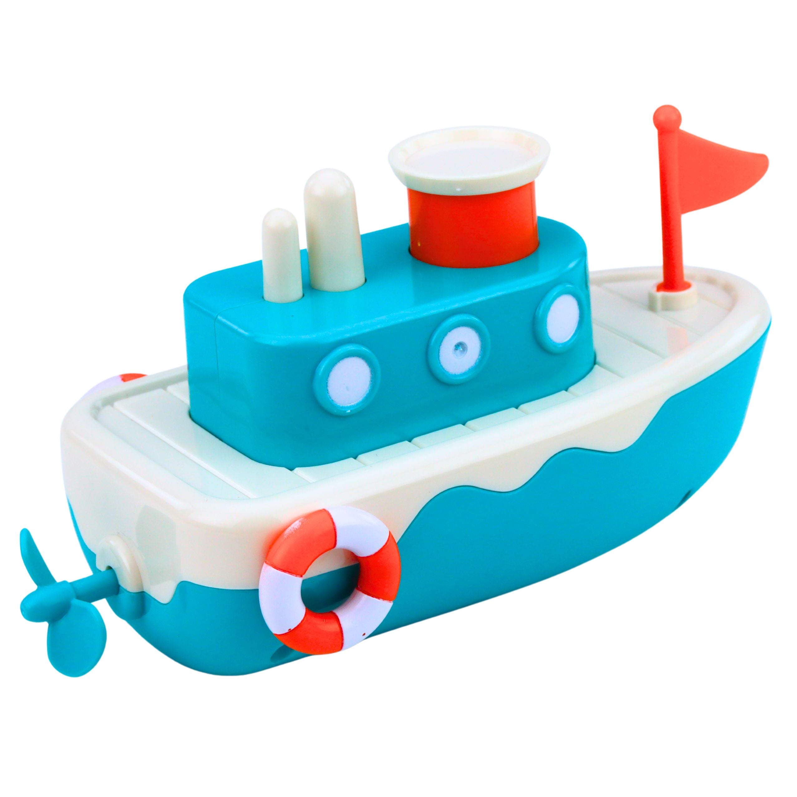 Wind-up Bath Toy - Blue Water Squirting Ship