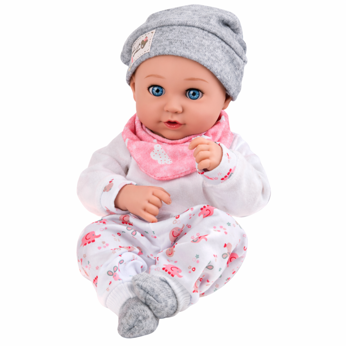 Baby Doll With Feeding Accessories Bib Hat 28 Cm