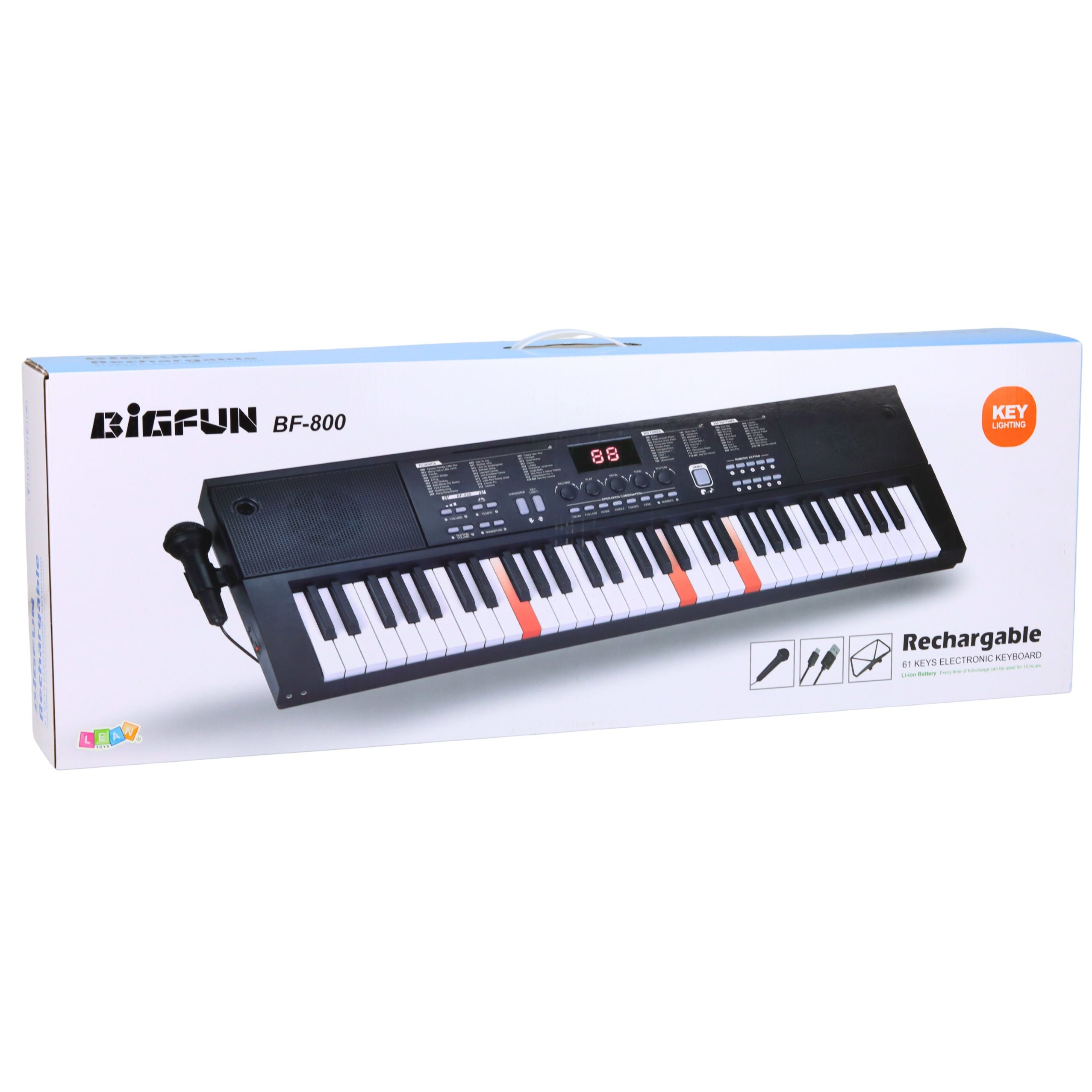 Keyboard Electric Piano With Microphone 200 Sounds 61 Keys 78cm