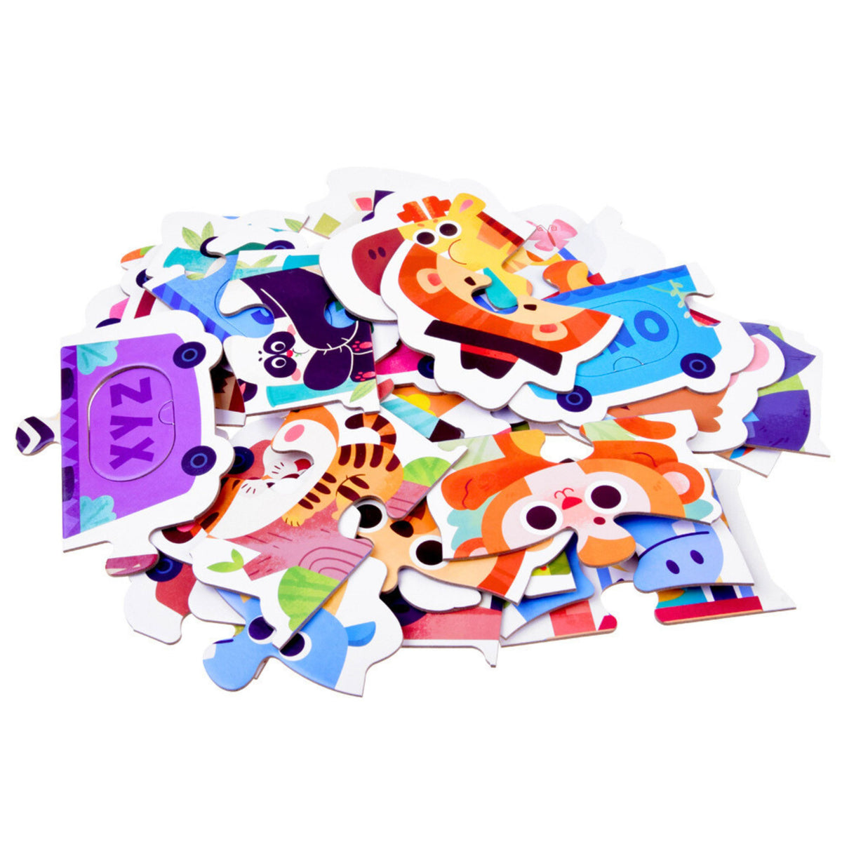 Lernpuzzle für Kleinkinder, Alphabet-Zug mit Tieren, 40 Teile.
