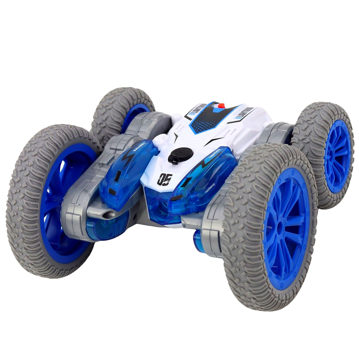 Remote Controlled Stunt Car Rc Lights Smoke Drift 360° Blue