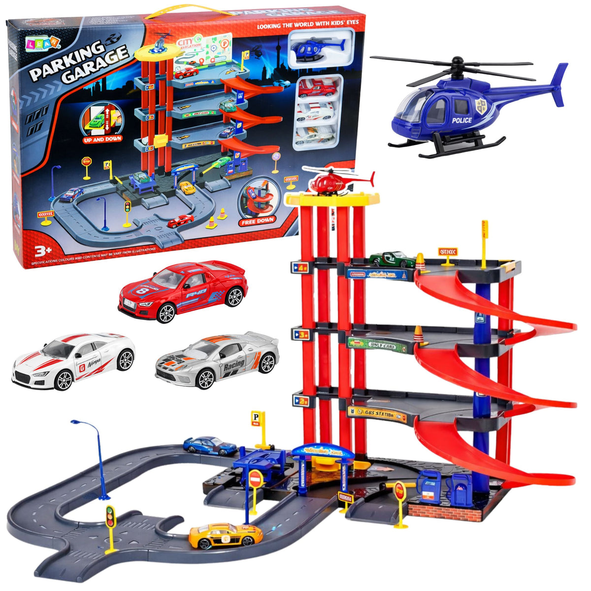 Parkhaus 4 Ebenen mit Aufzug Helikopterwagen 70 El.