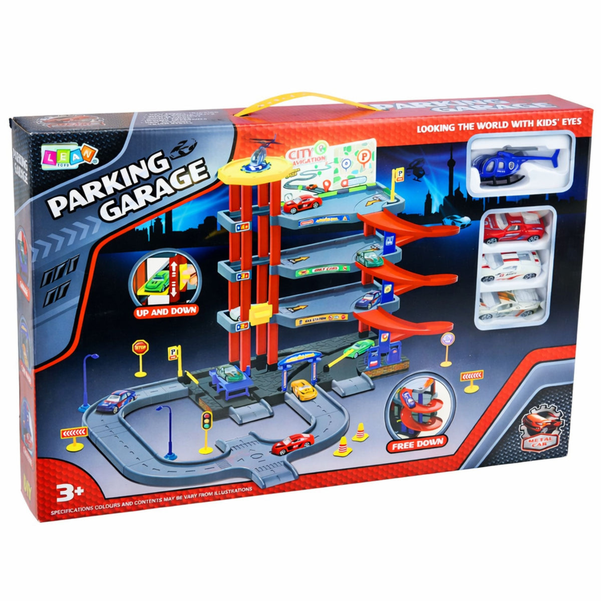 Parkhaus 4 Ebenen mit Aufzug Helikopterwagen 70 El.