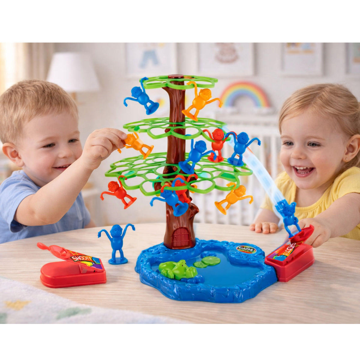 Jogo de arcade da família Jumping Monkeys Tree Lake
