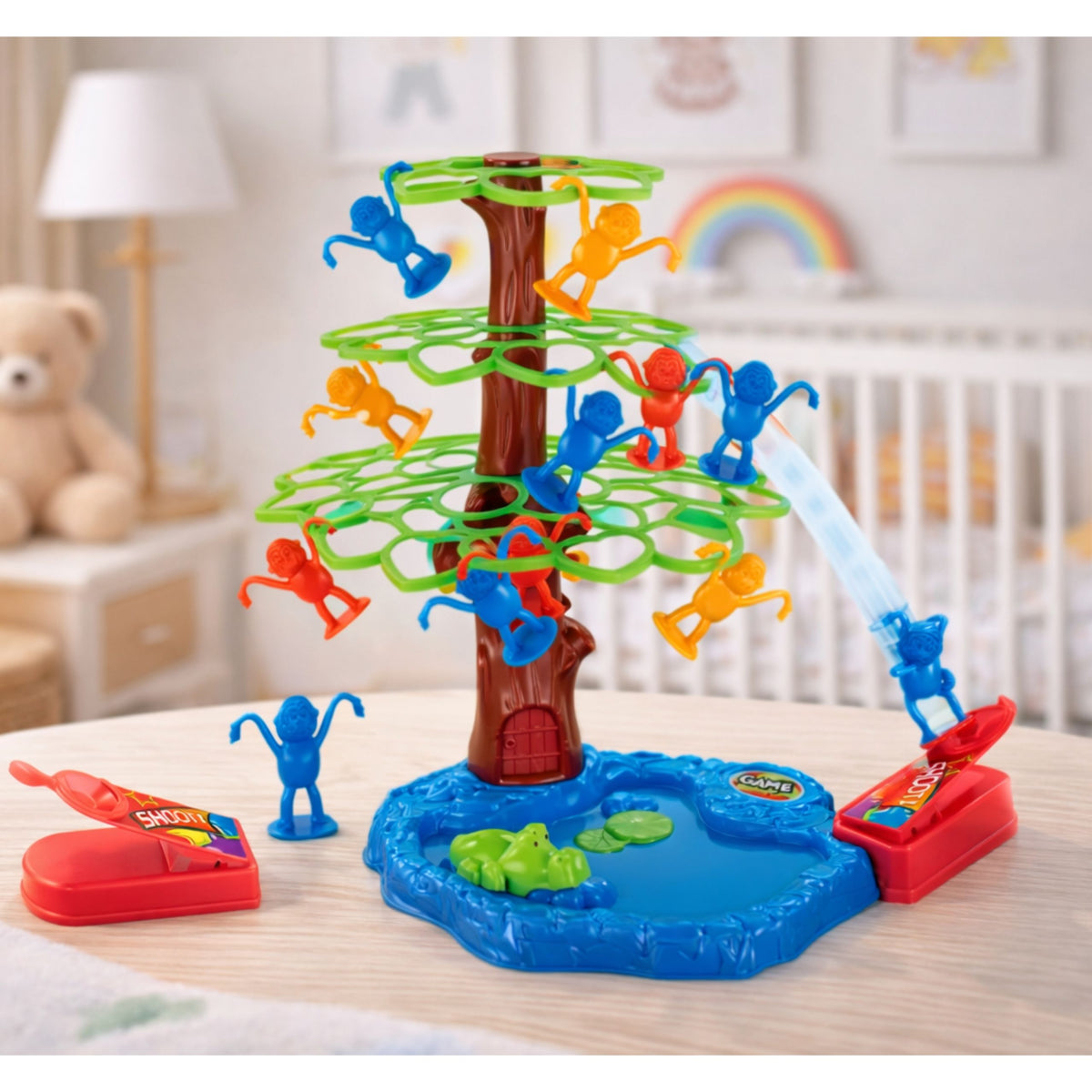 Jogo de arcade da família Jumping Monkeys Tree Lake