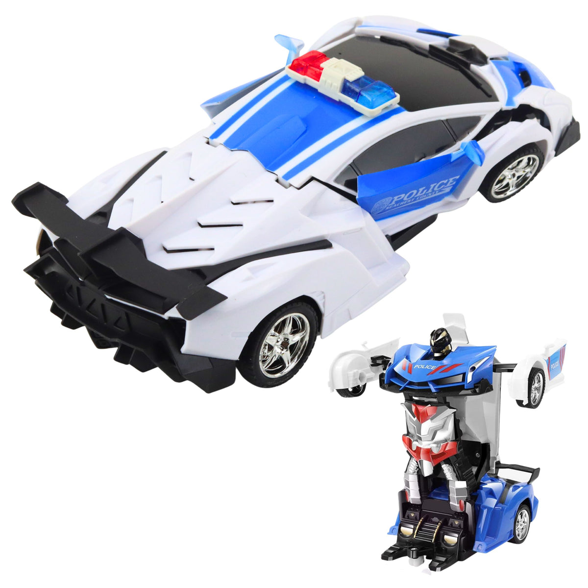 Auto Robot 2in1 Police Remote Controlled Police Car Rc 1:18