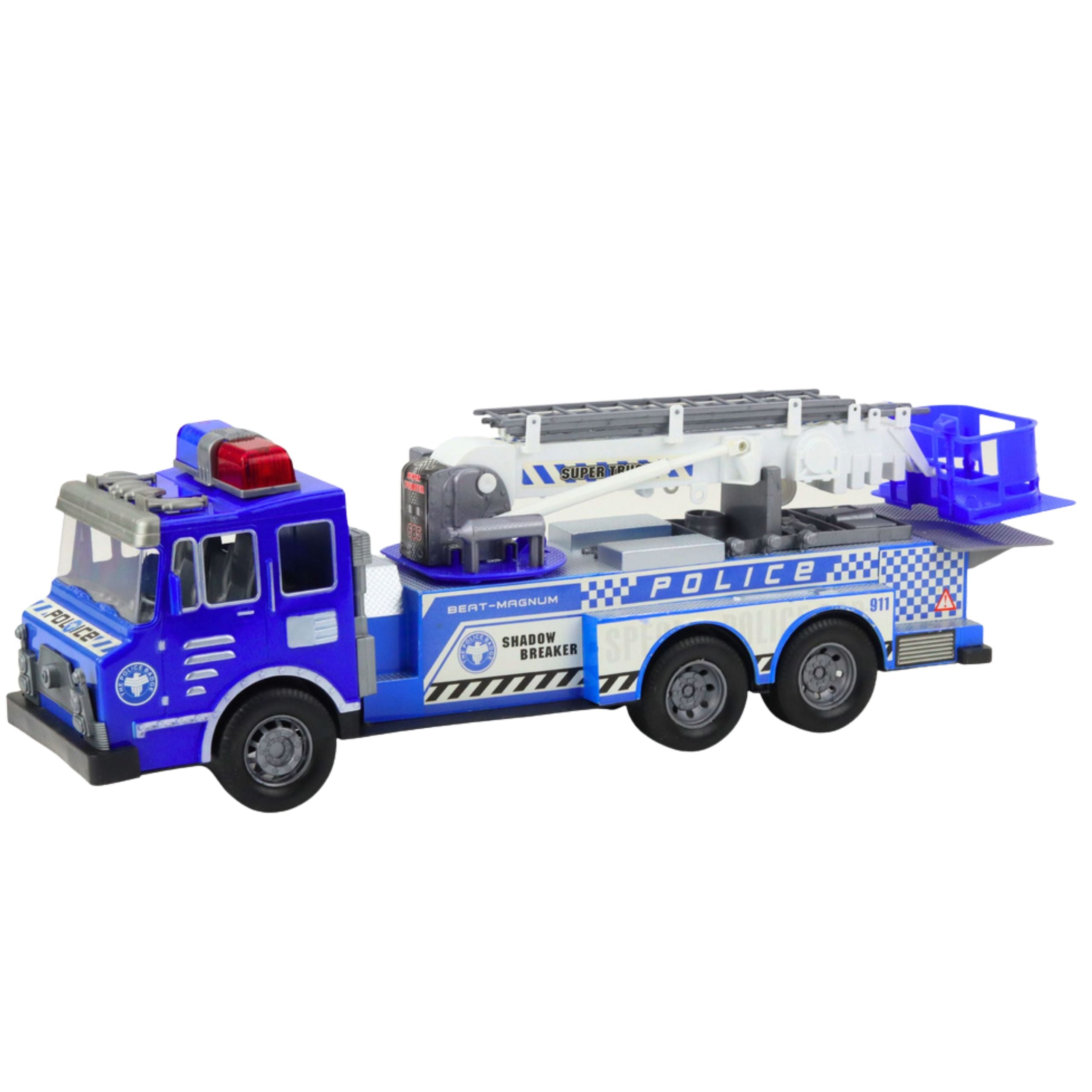 Large Police Car Figures Helmet Set For Children Blue