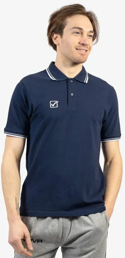 Poloshirt Givova Marineblau-Weißblau 2XL