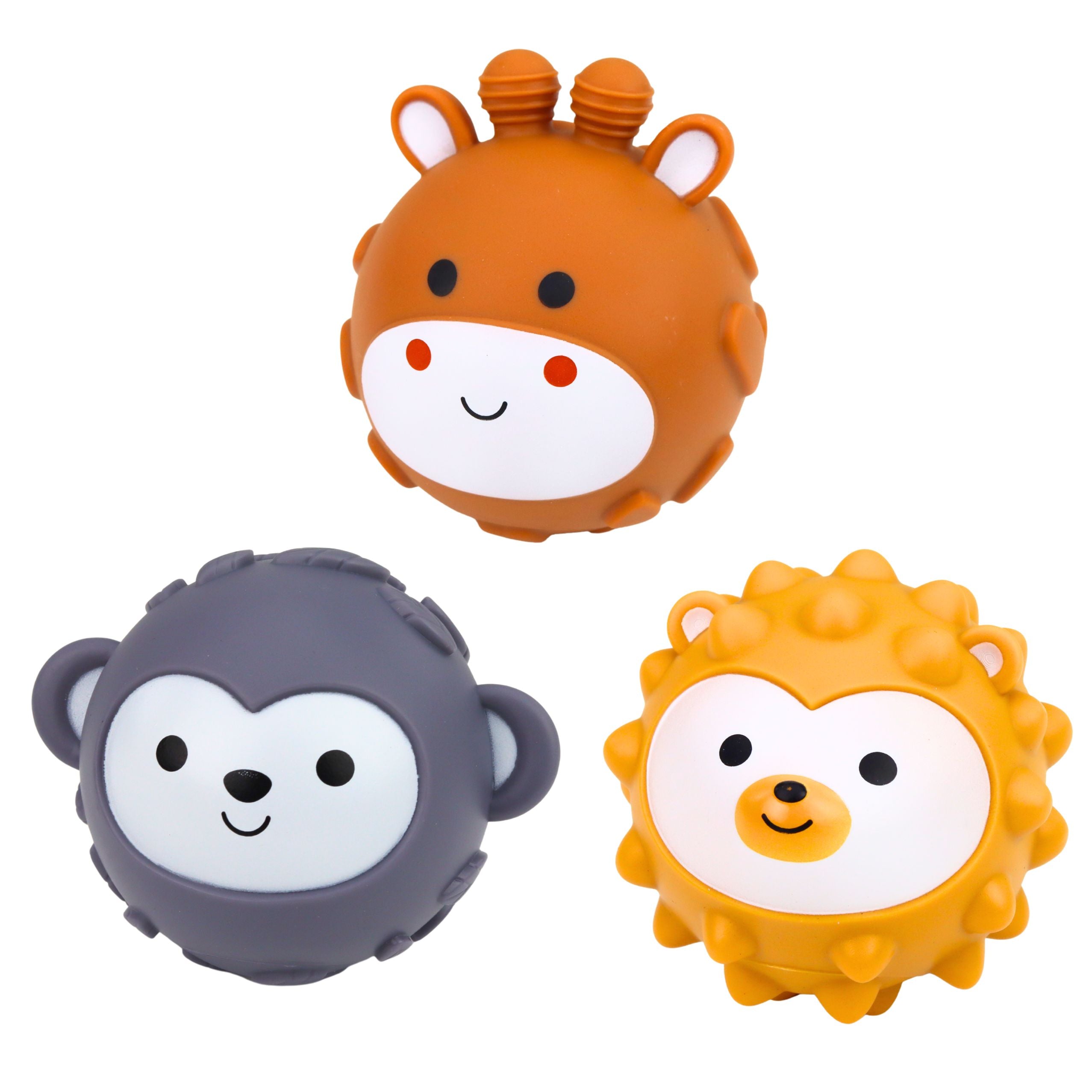 Set Of Sensory Rubber Blocks For Babies 3 In 1 Balls Tower