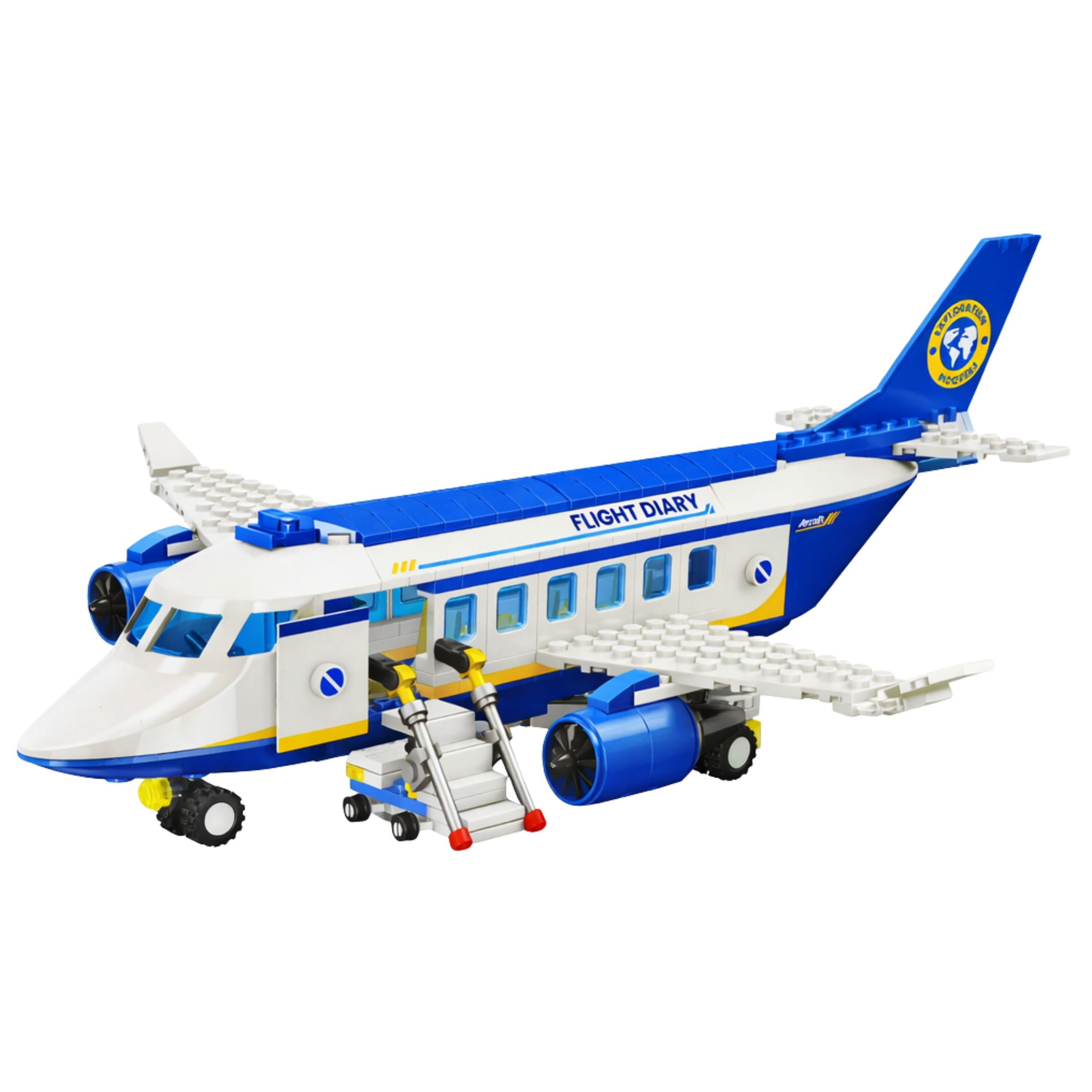 Building Blocks Passenger Plane Robot 2in1 Lights 417 Pcs.