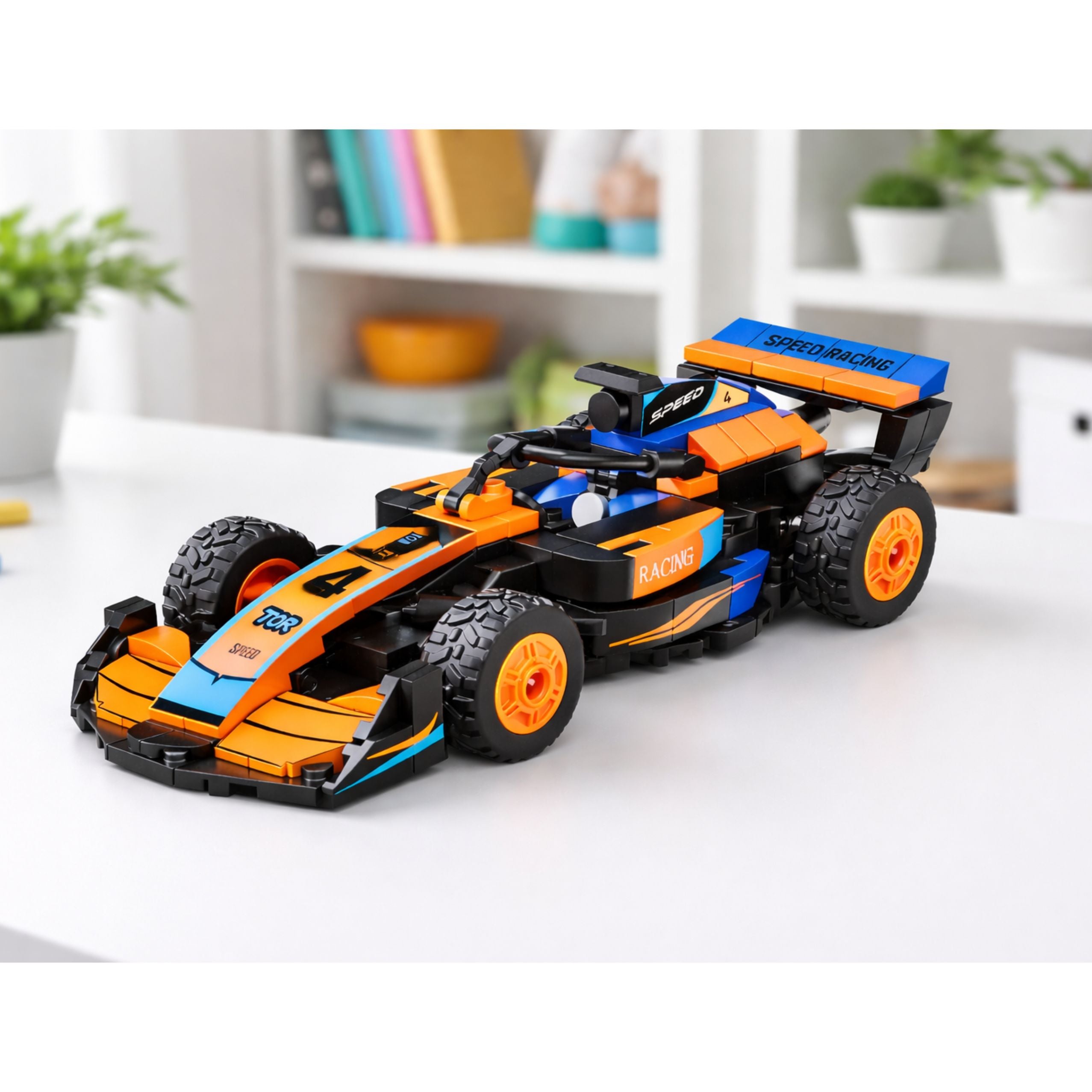 Construction Bricks Car Robot Racer 2in1 Orange 322 Pcs.