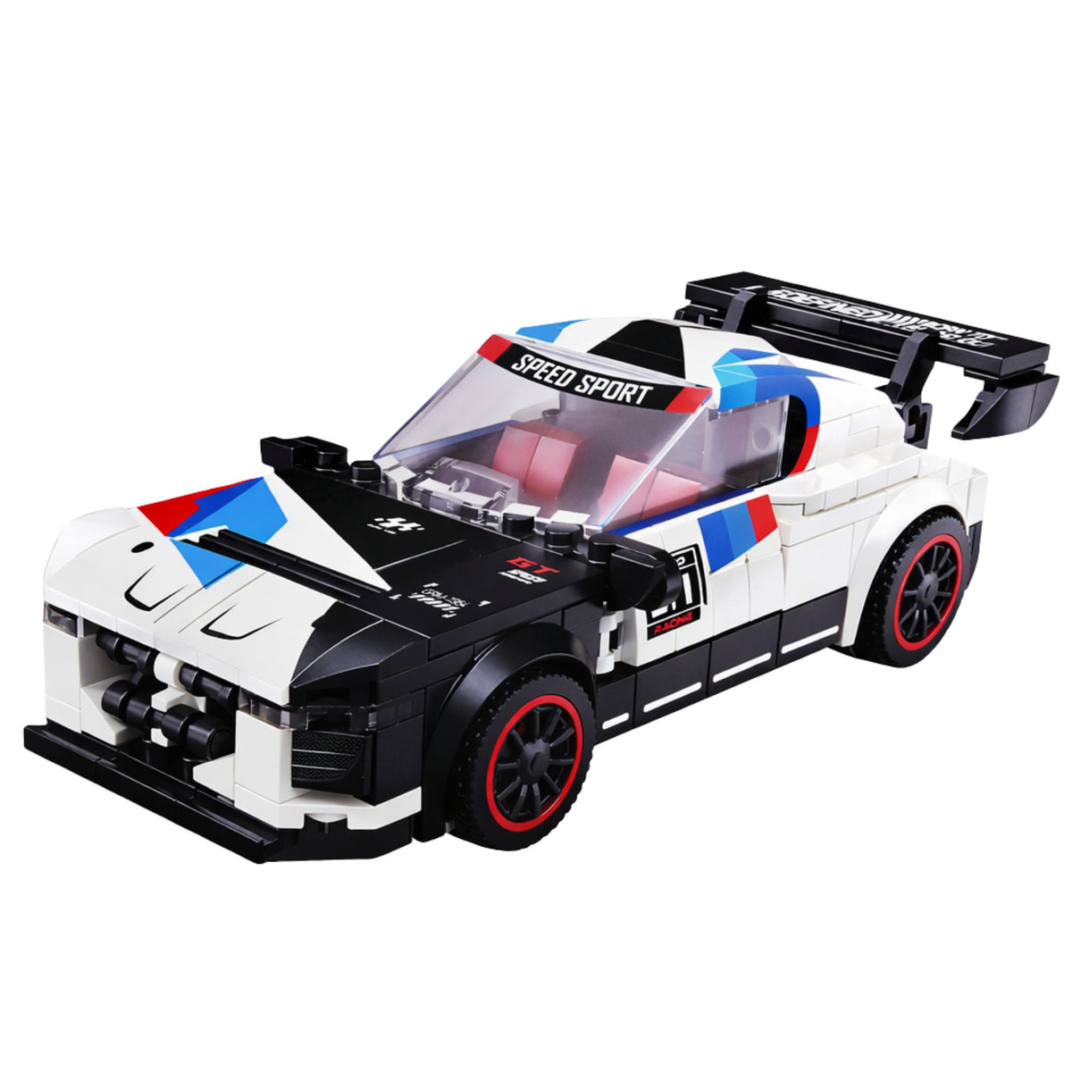 Építőtégla Sportautó Robot 2in1 Fehér 320 db.