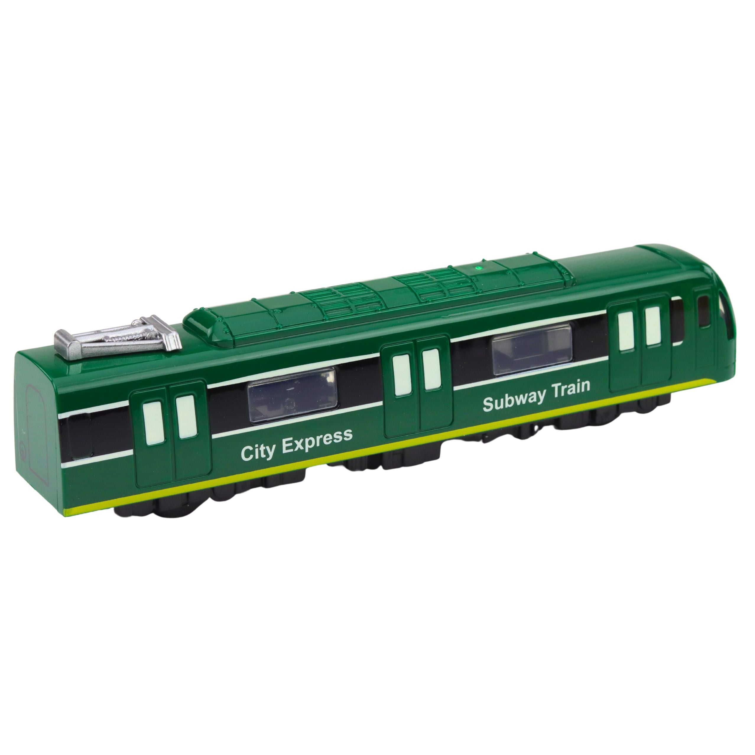 Metro Train City Express Opening Doors Lights Sounds Green