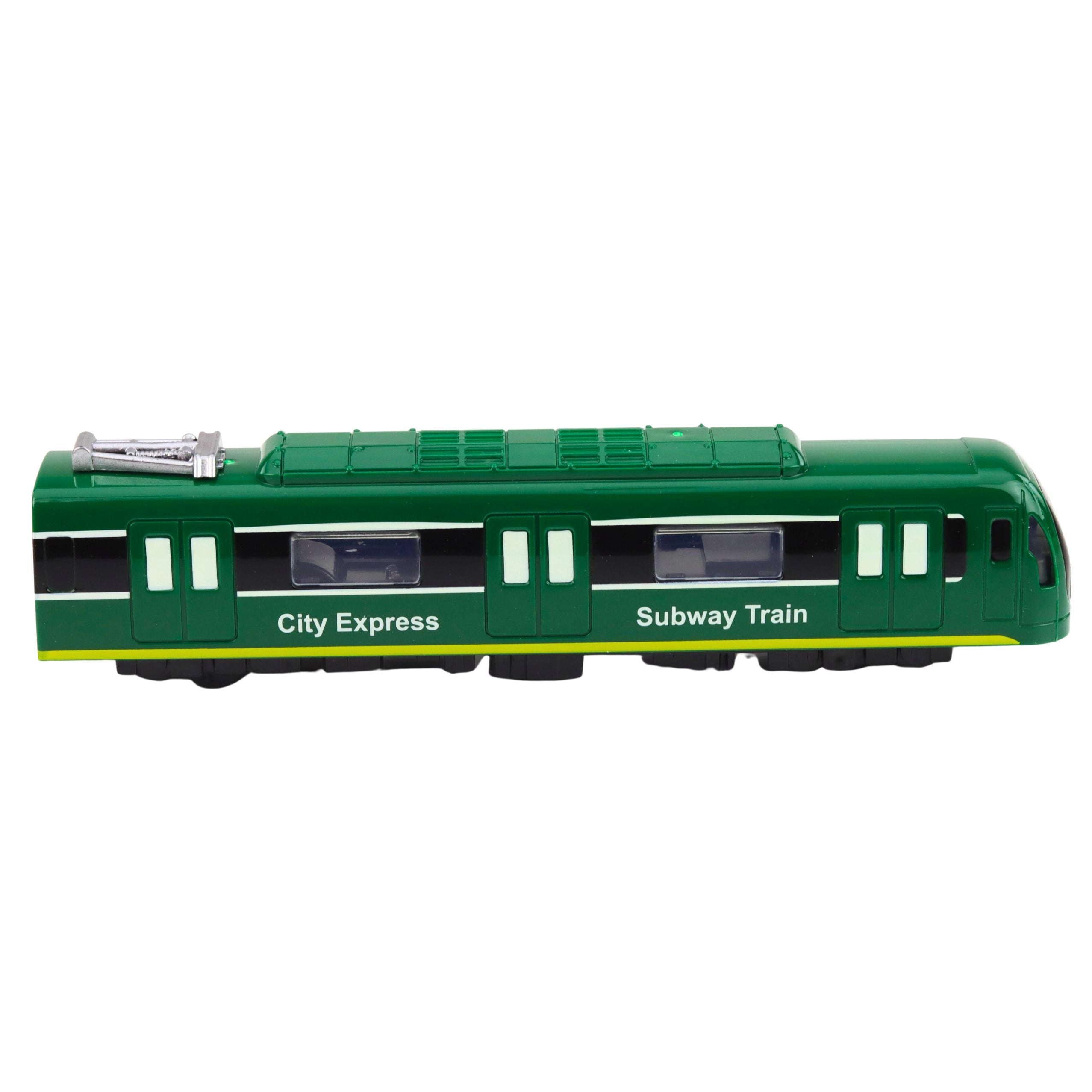 Metro Train City Express Opening Doors Lights Sounds Green