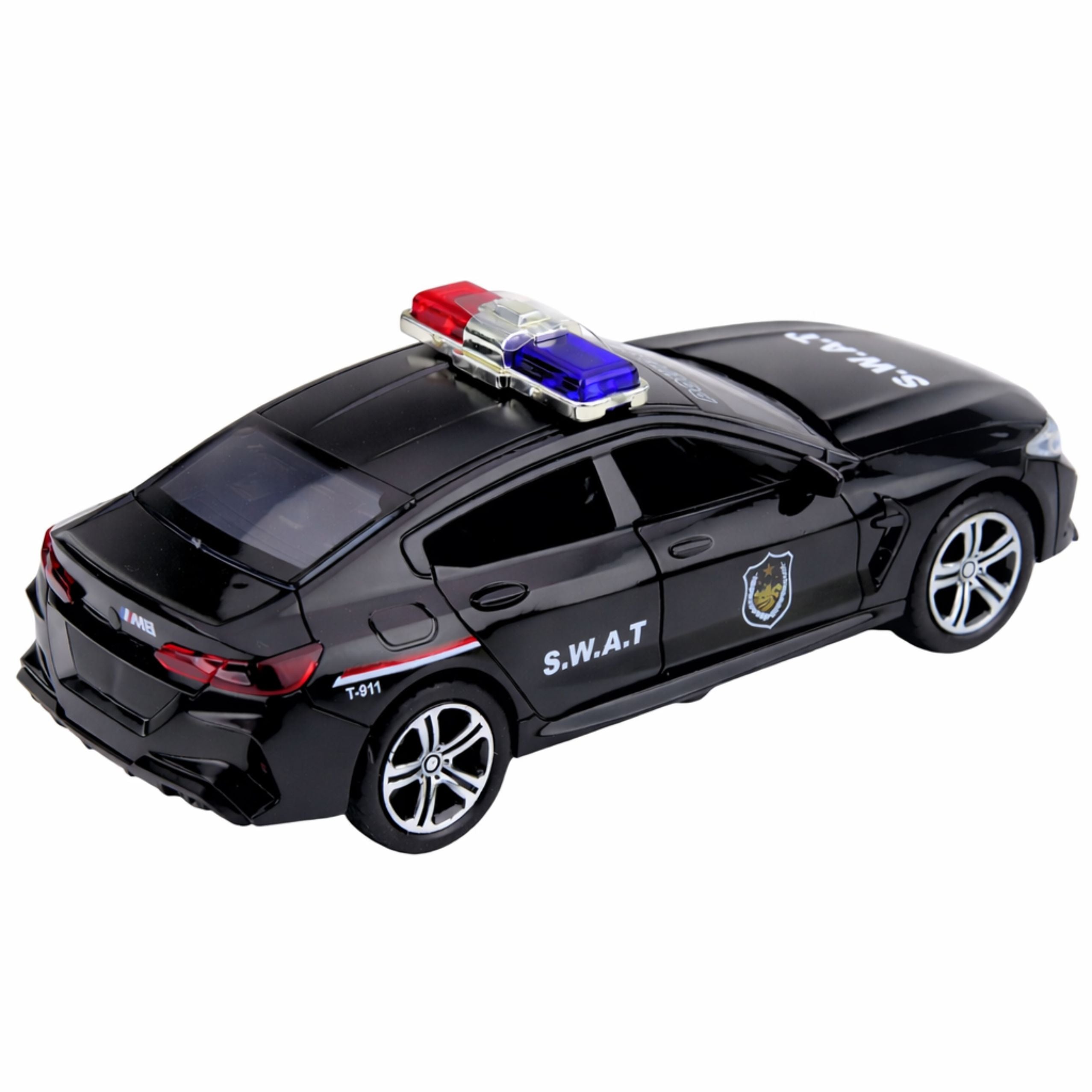 Swat Special Unit Car Opening Doors Drive Lights Sounds Black