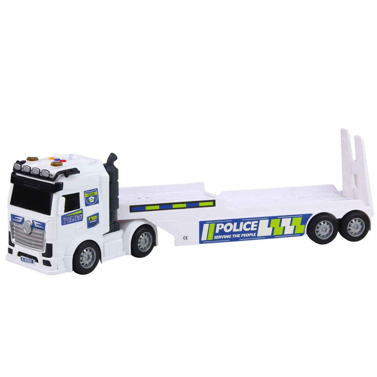 Police Truck Tow Truck Car Helicopter Lights Sound Set
