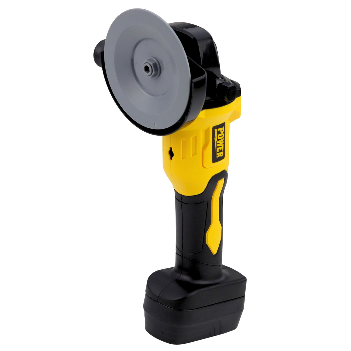Rebarbadora de brinquedo para crianças parece amarelo