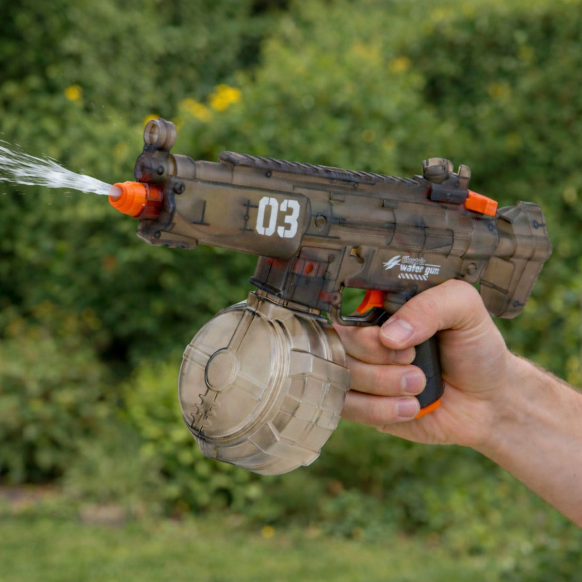 Electric Water Gun Rifle Automatic Black Range 8-9m 450 Ml