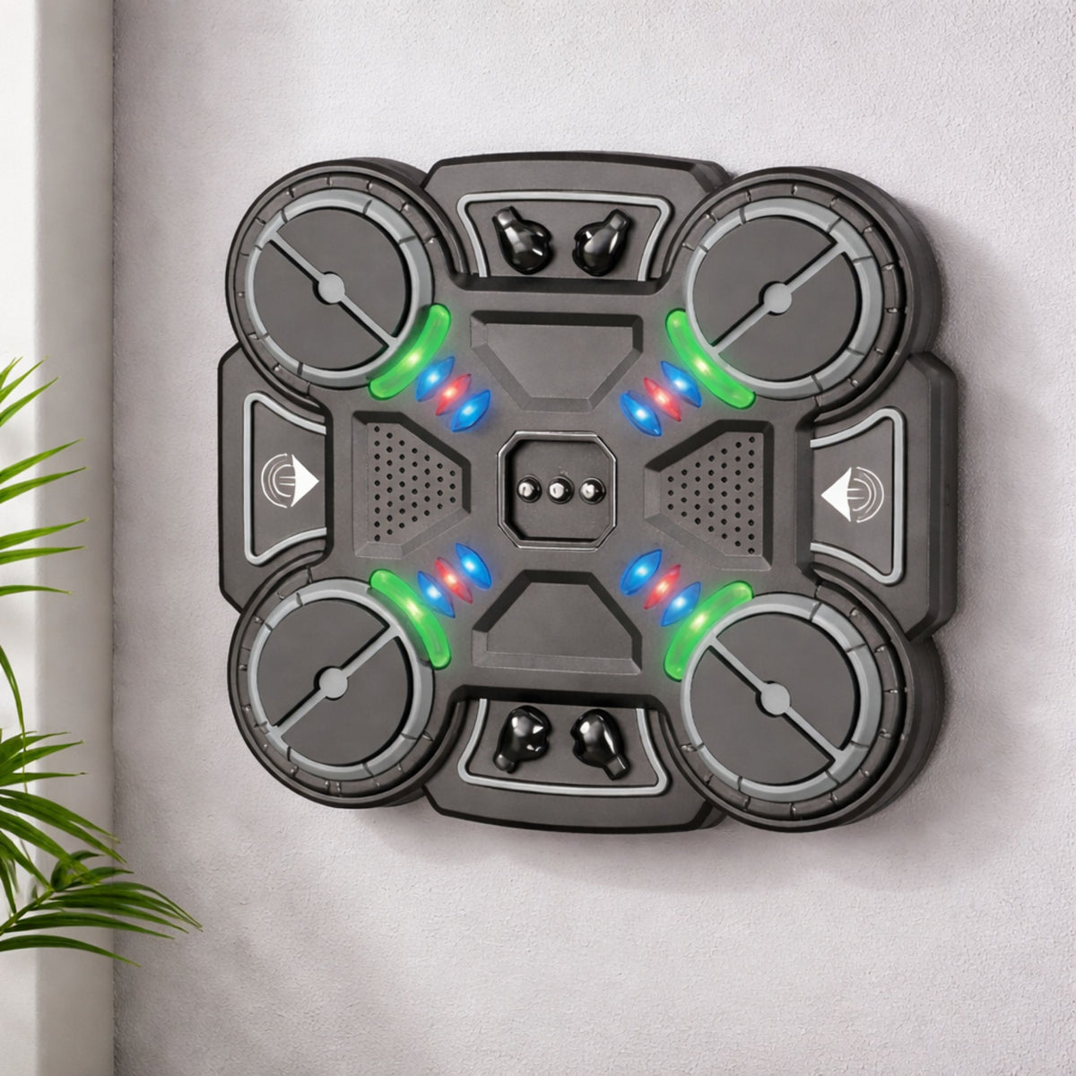 Interactive Musical Boxing Shield With Led Lights 3 Levels Black
