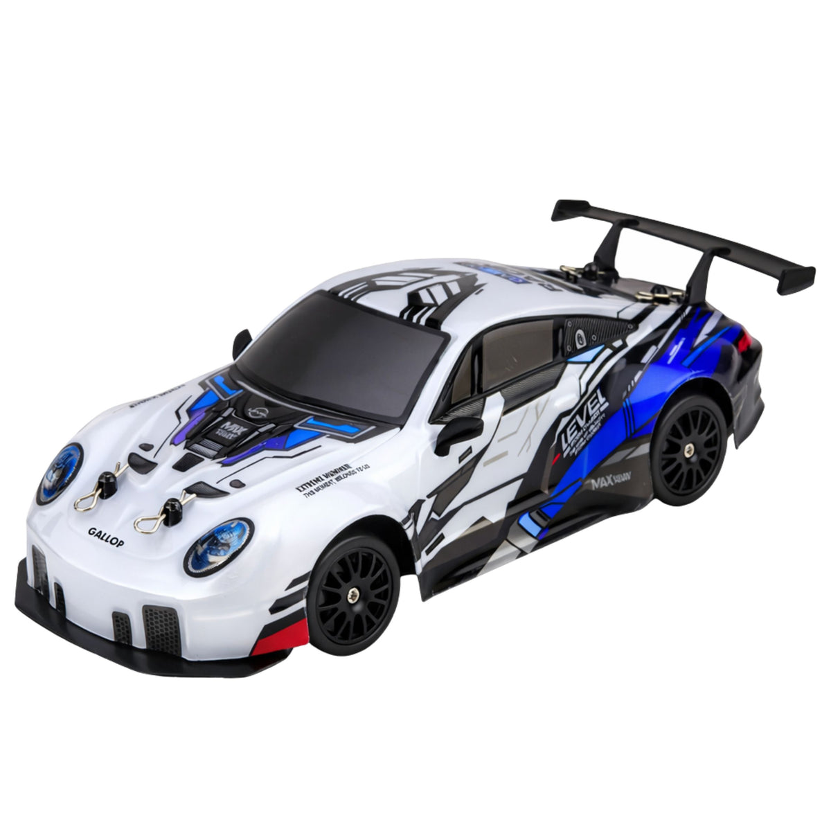 Diaľkovo ovládané Drift Car Rc vymeniteľné kolesá 4wd Blue 1:24