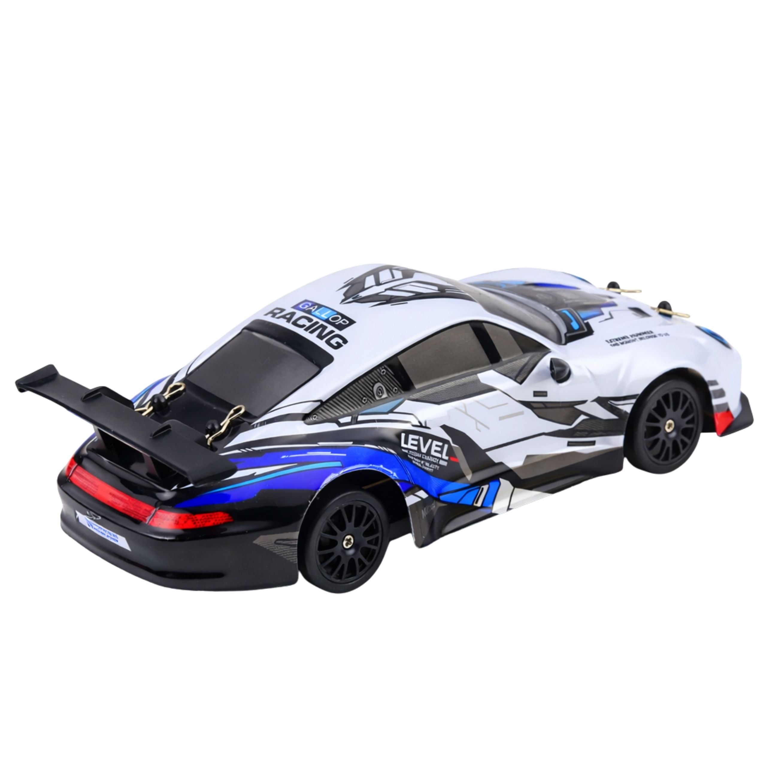 Remote Controlled Drift Car Rc Interchangeable Wheels 4wd Blue 1:24
