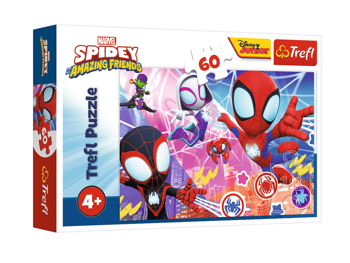 Puzzle – 60 – Heroic Adventure – Spidey And Super Friends – Marvel – Trefl 17410