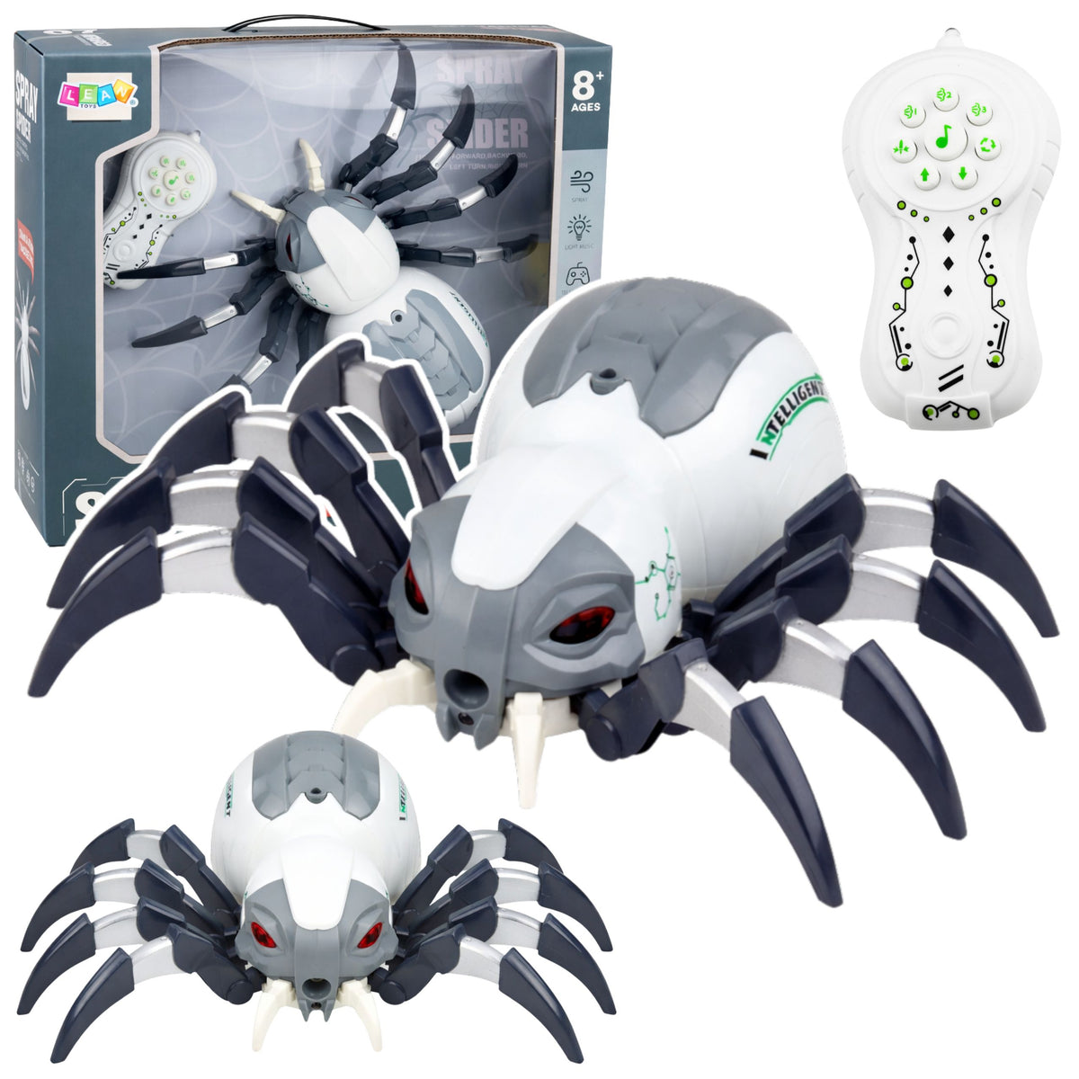 Rc Remote Controlled Spider Robot With Smoke Effect Lights Sounds