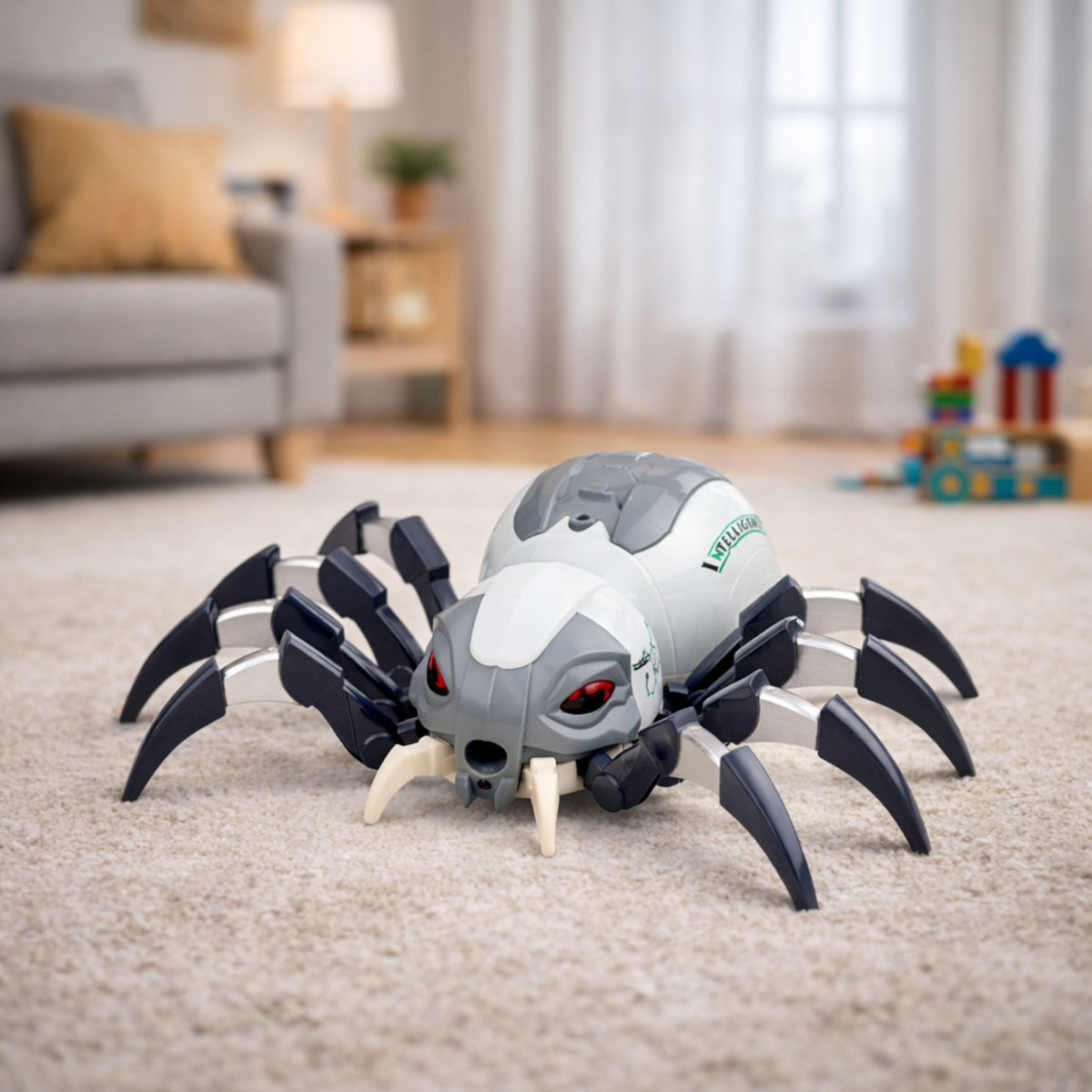 Rc Remote Controlled Spider Robot With Smoke Effect Lights Sounds