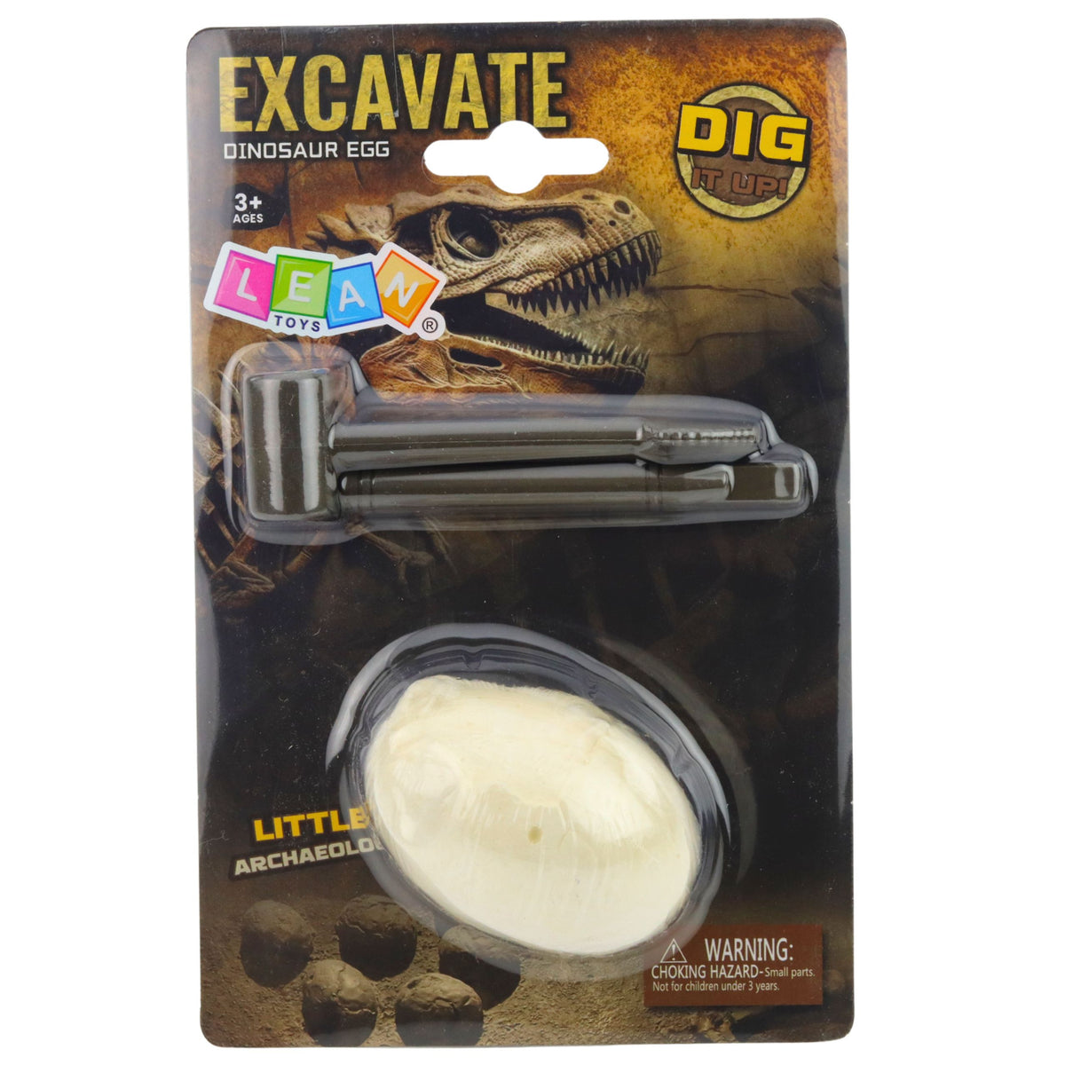Archaeological Excavation Set Dinosaur Egg Figurine Tools