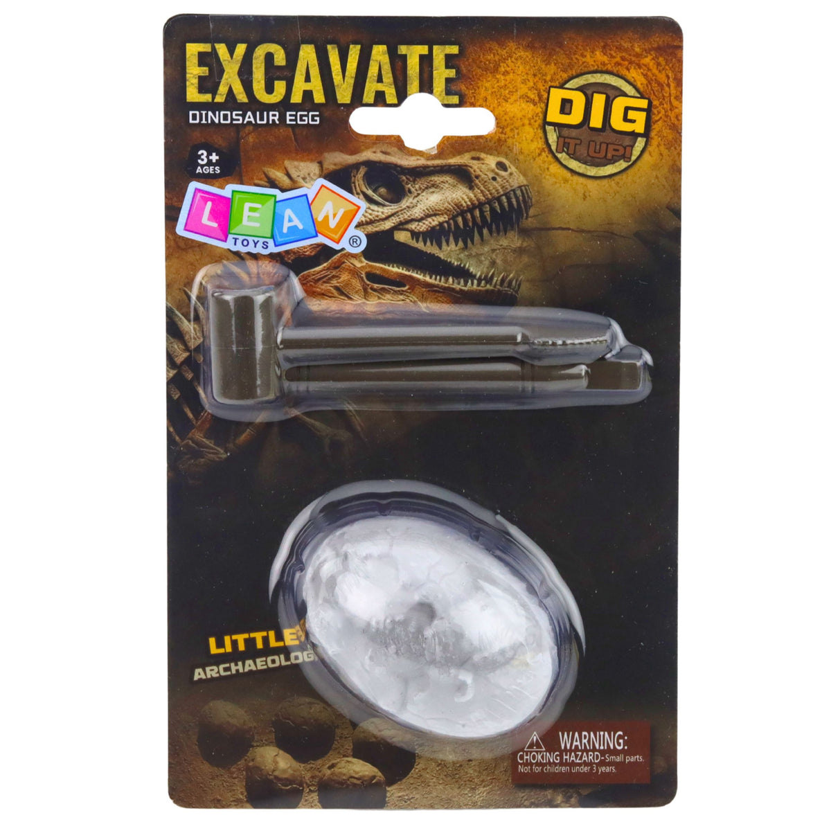 Archaeological Excavation Set Dinosaur Egg Figurine Tools