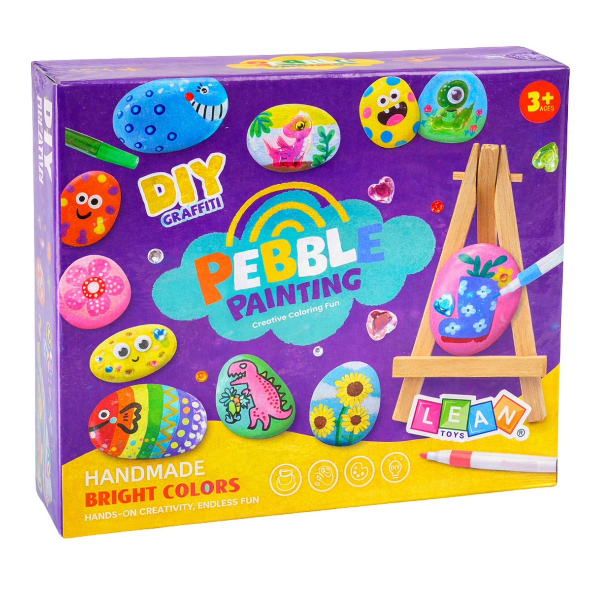 Creative Set For Painting Rocks Markers Glitter Glues