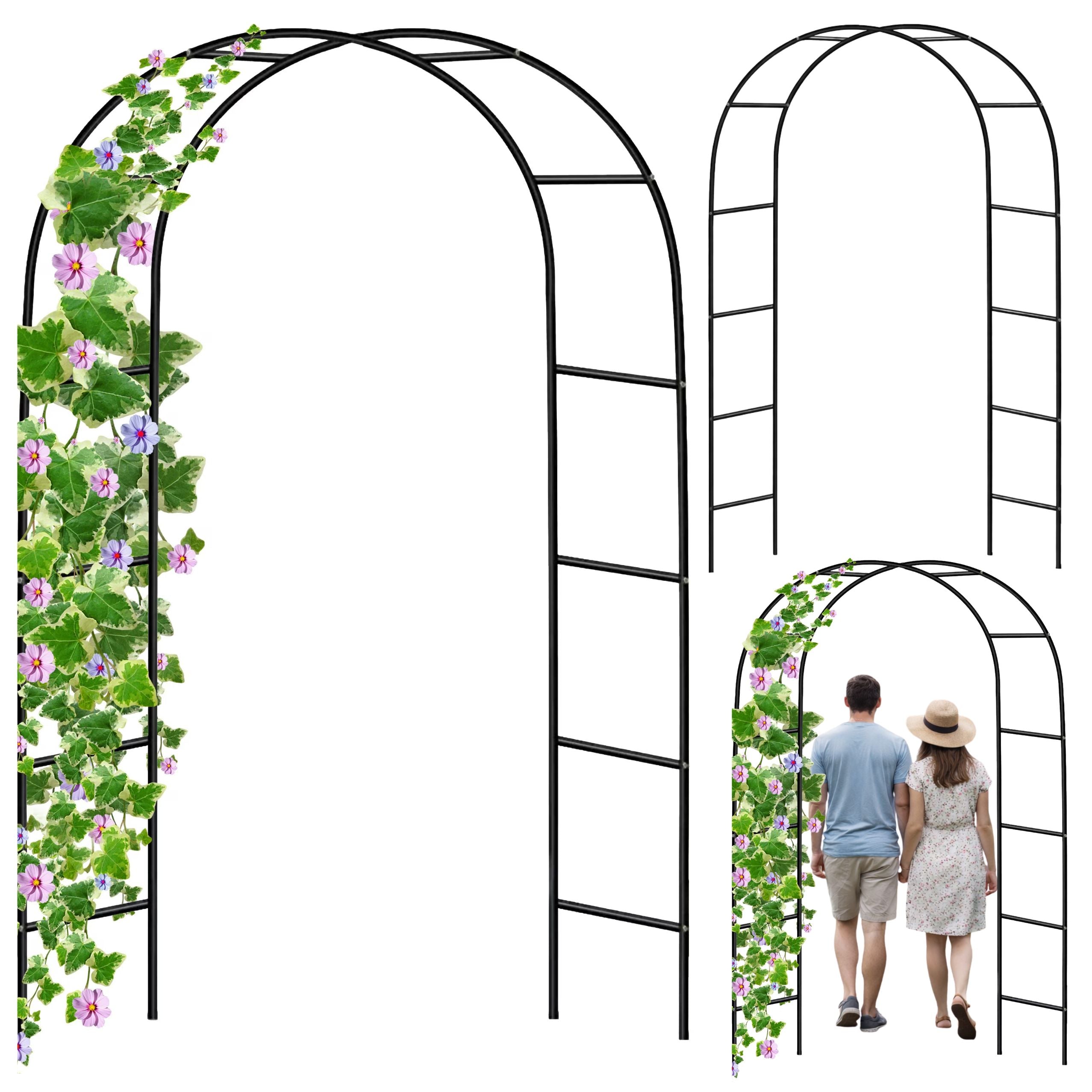 Metal Garden Pergola For Plants Support For Climbers Arch 240x140 Cm
