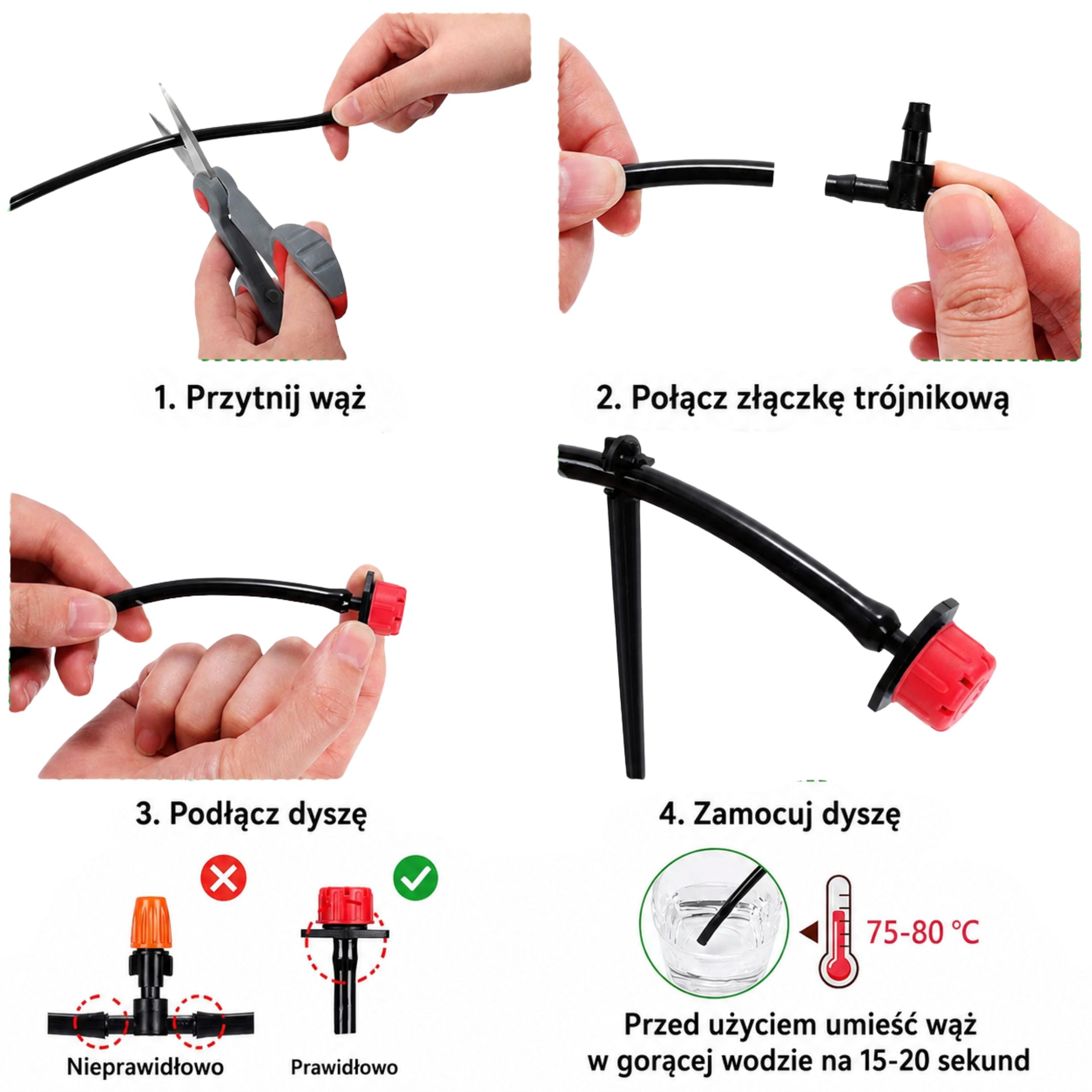 Automatic Garden Drip Irrigation System Set 55m+15m 386pcs