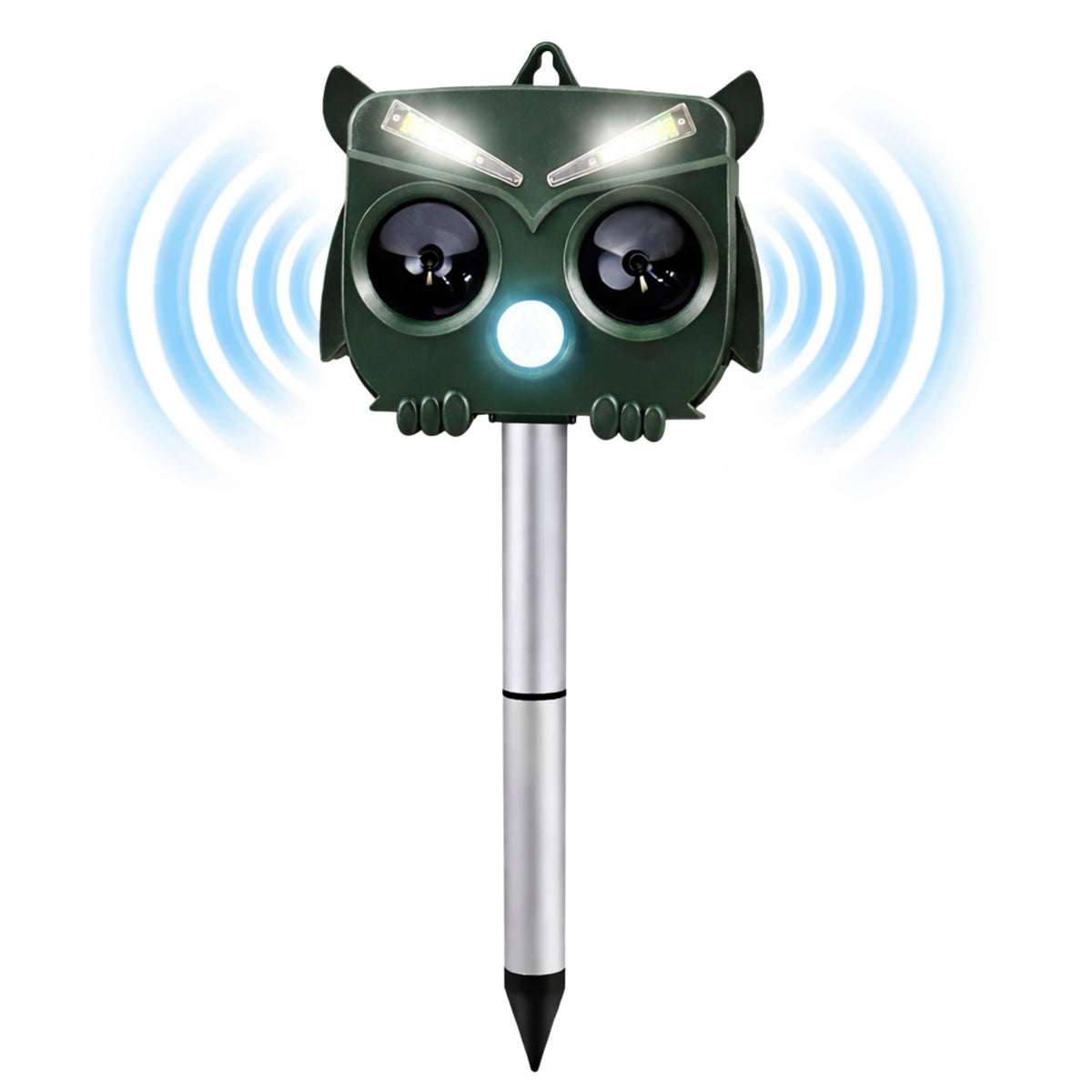 Solar Owl Animal Repeller Motion Sensor Ultrasound Leds