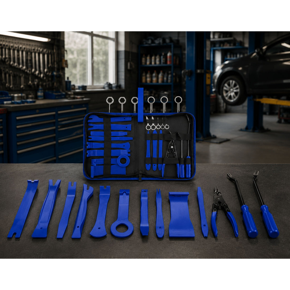 Upholstery Removal Puller Set Car Tools Case 45 Pcs.
