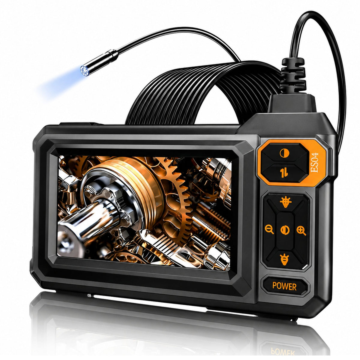 Kabelgebundene Endoskop-Inspektionskamera 8 LEDs LCD 4,3'' IP67