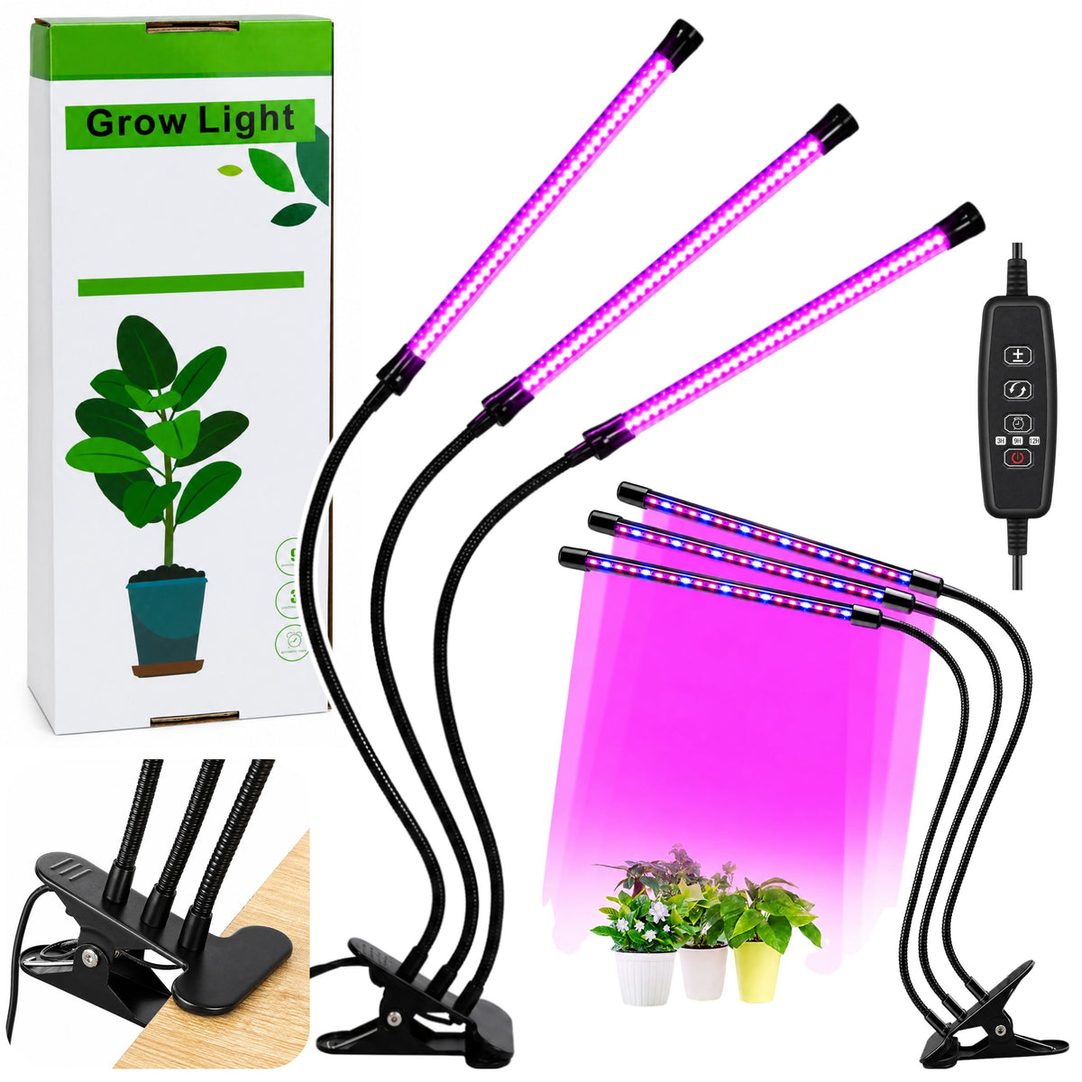Lámpara Led Para Cultivo E Iluminación De Plantas Clip De Módulos Triples