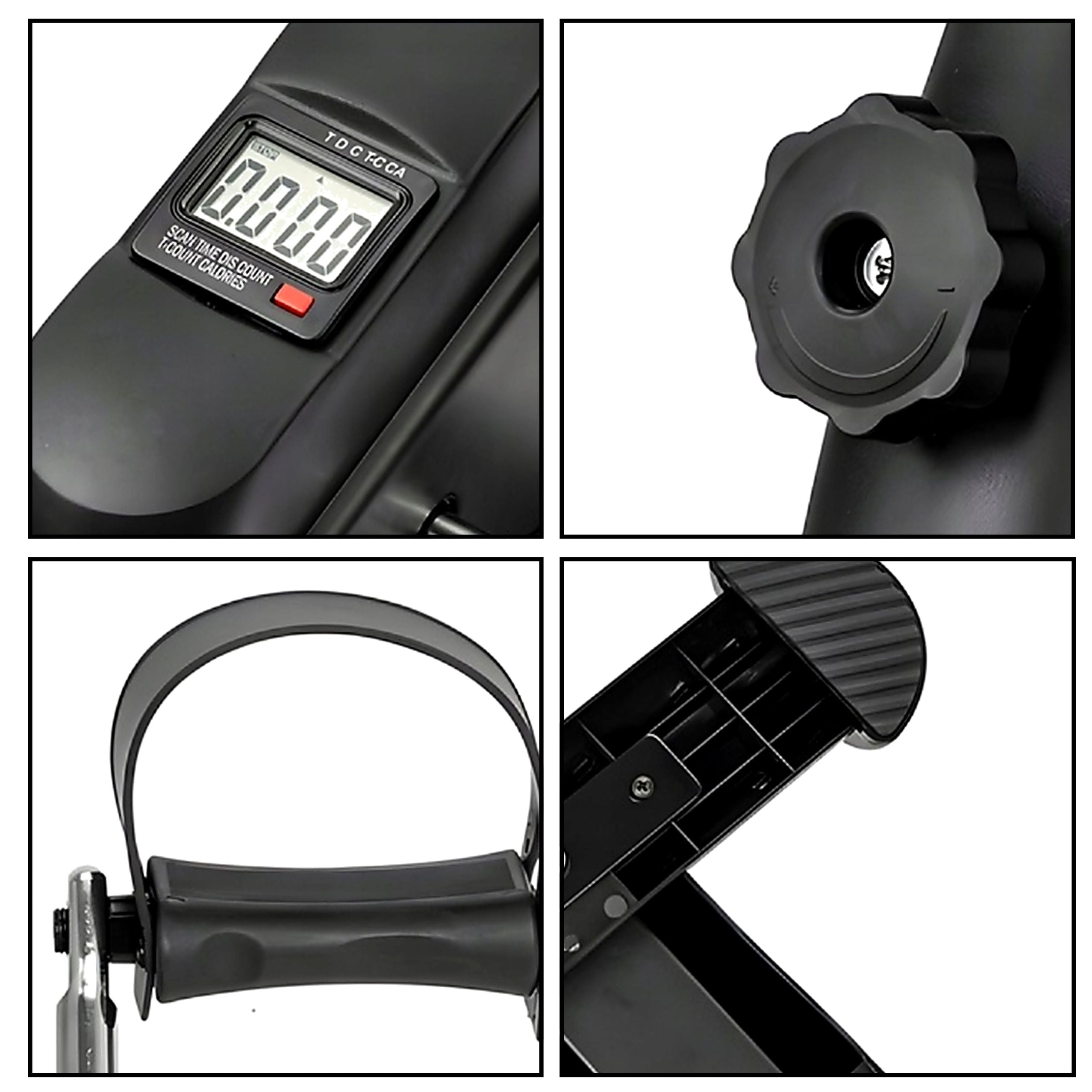 Mini Exercise Bike Rotor Rehabilitation 2 In 1 Lcd Display Black