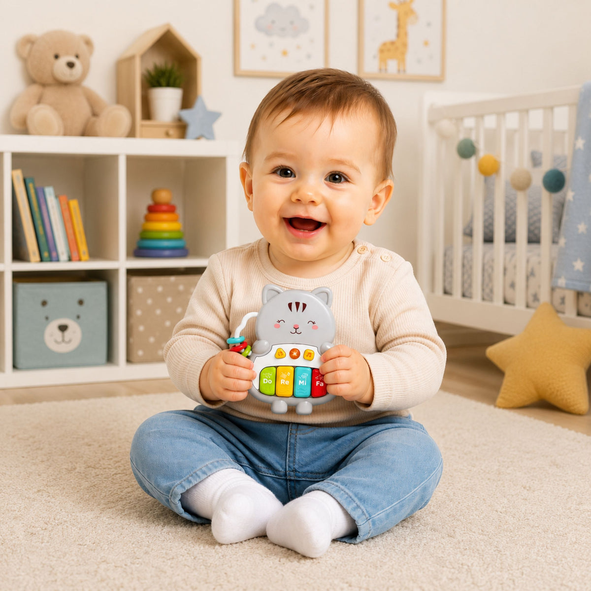 Musical Toy Kitten Piano Educational For Toddlers Melodies Sounds