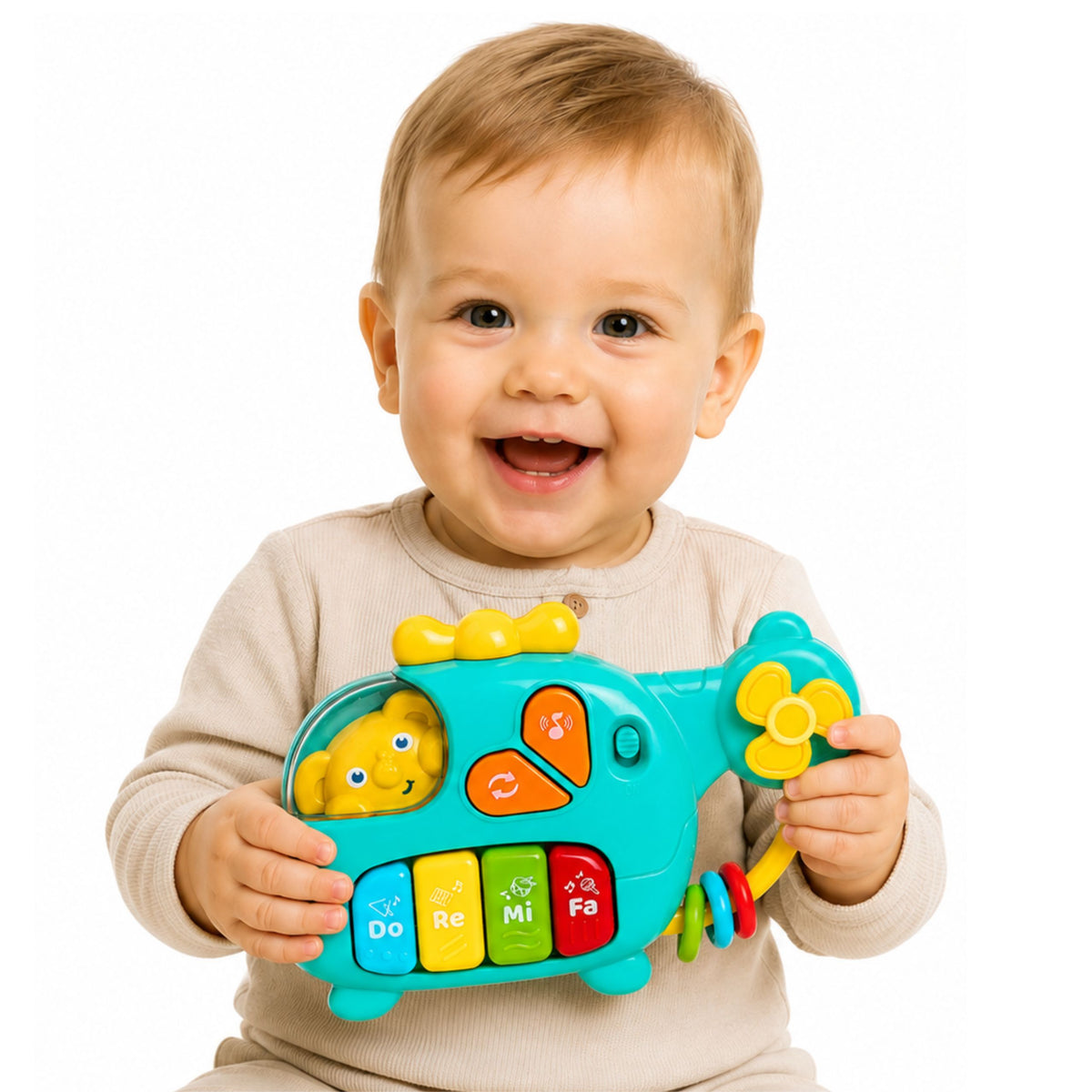 Piano musicale educativo per elicotteri per suoni di melodie per bambini