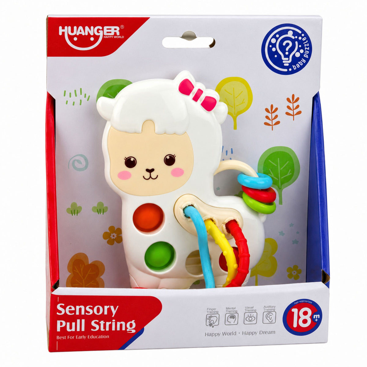 Sensory Toy For Toddlers Llama With Strings Pop-it Beads