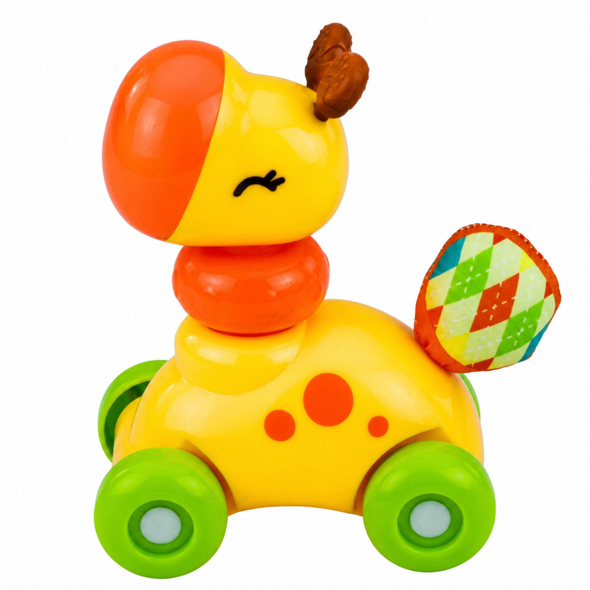 Jouet sensoriel interactif girafe voiture pour tout-petits jaune
