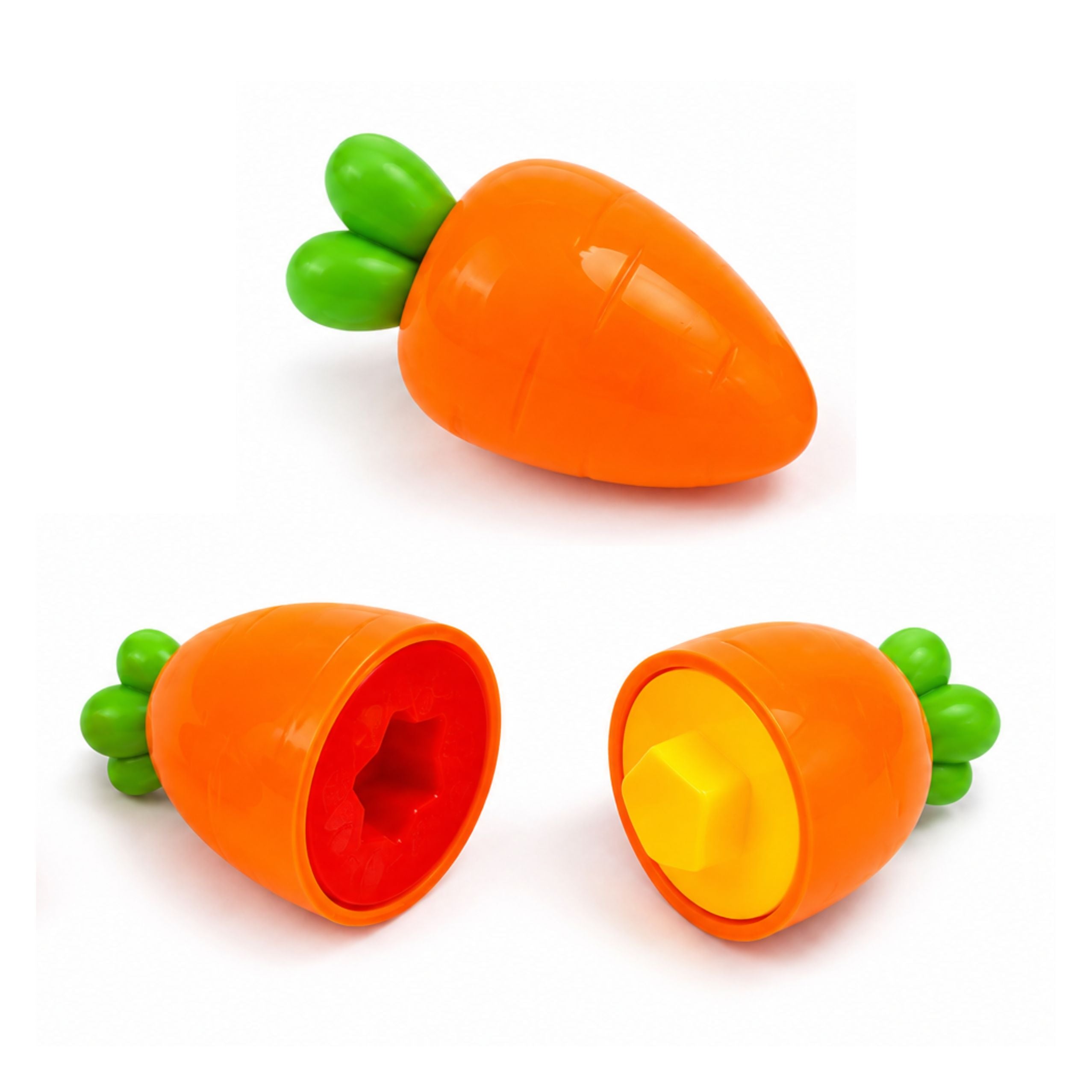 Educational Carrot Sorter Matching Shapes Colors 12 Pcs.