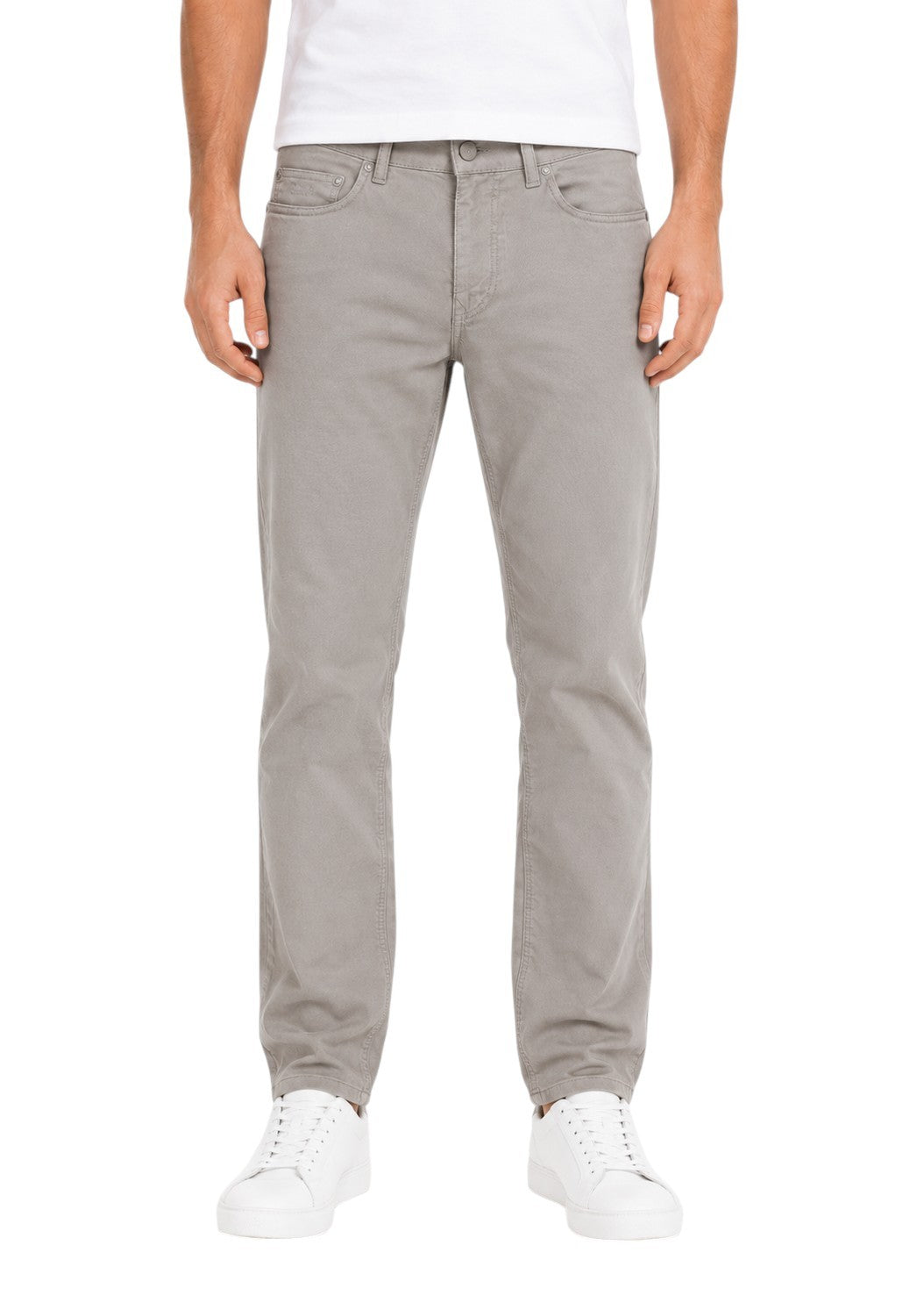 Grijze katoenen broek